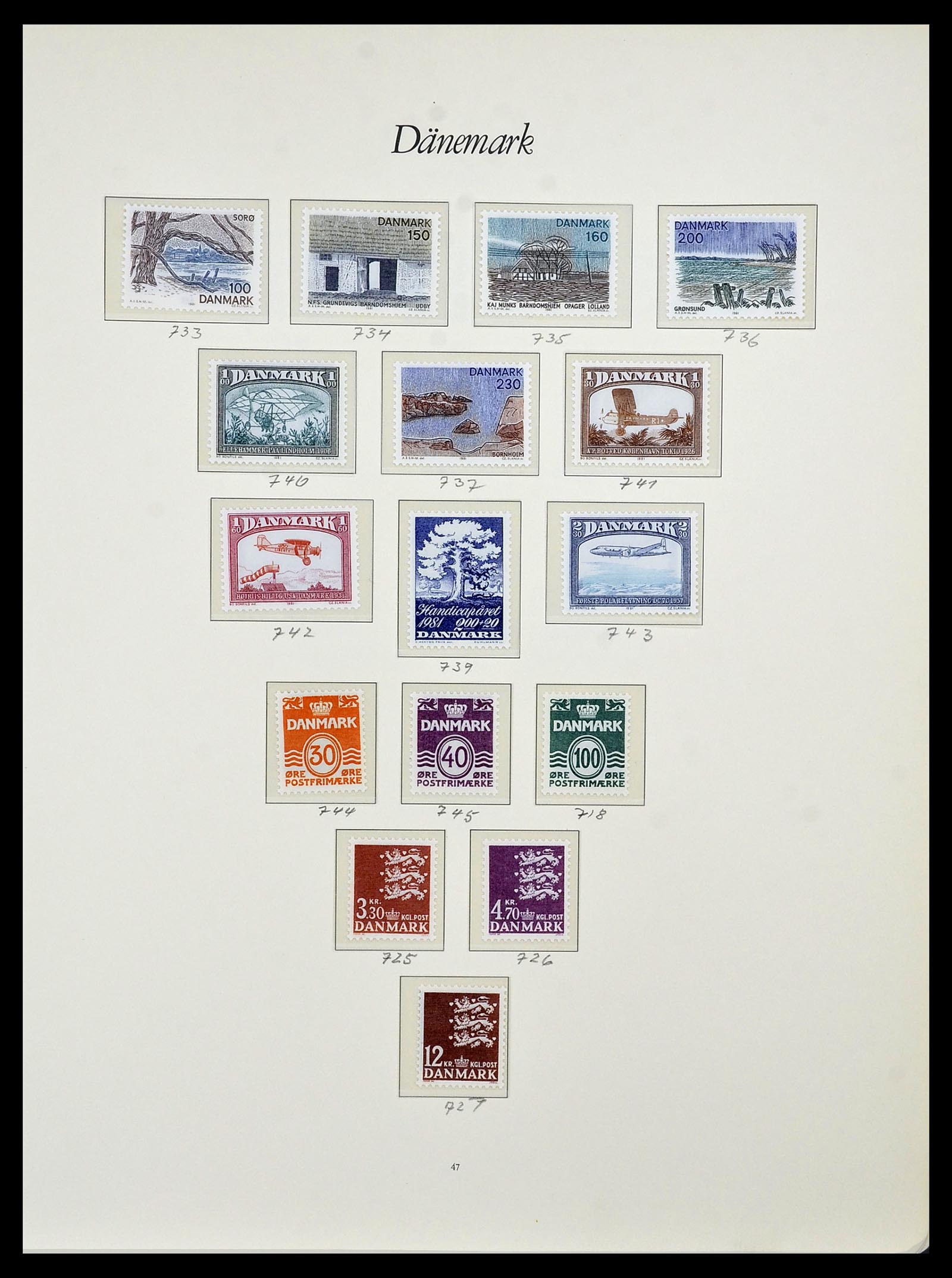 34122 029 - Postzegelverzameling 34122 Denemarken 1960-2001.