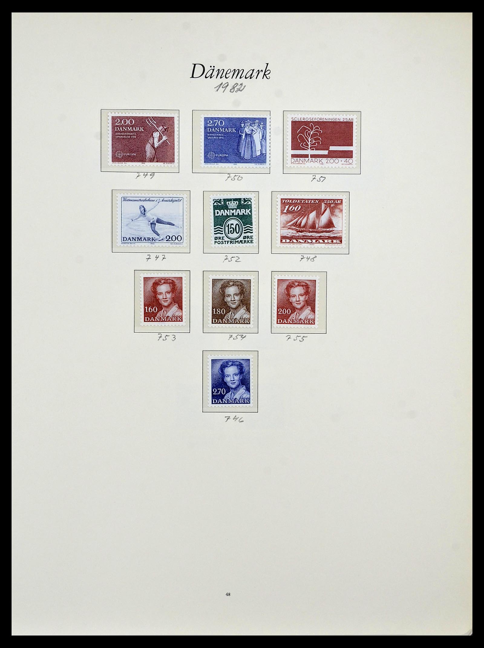 34122 030 - Postzegelverzameling 34122 Denemarken 1960-2001.