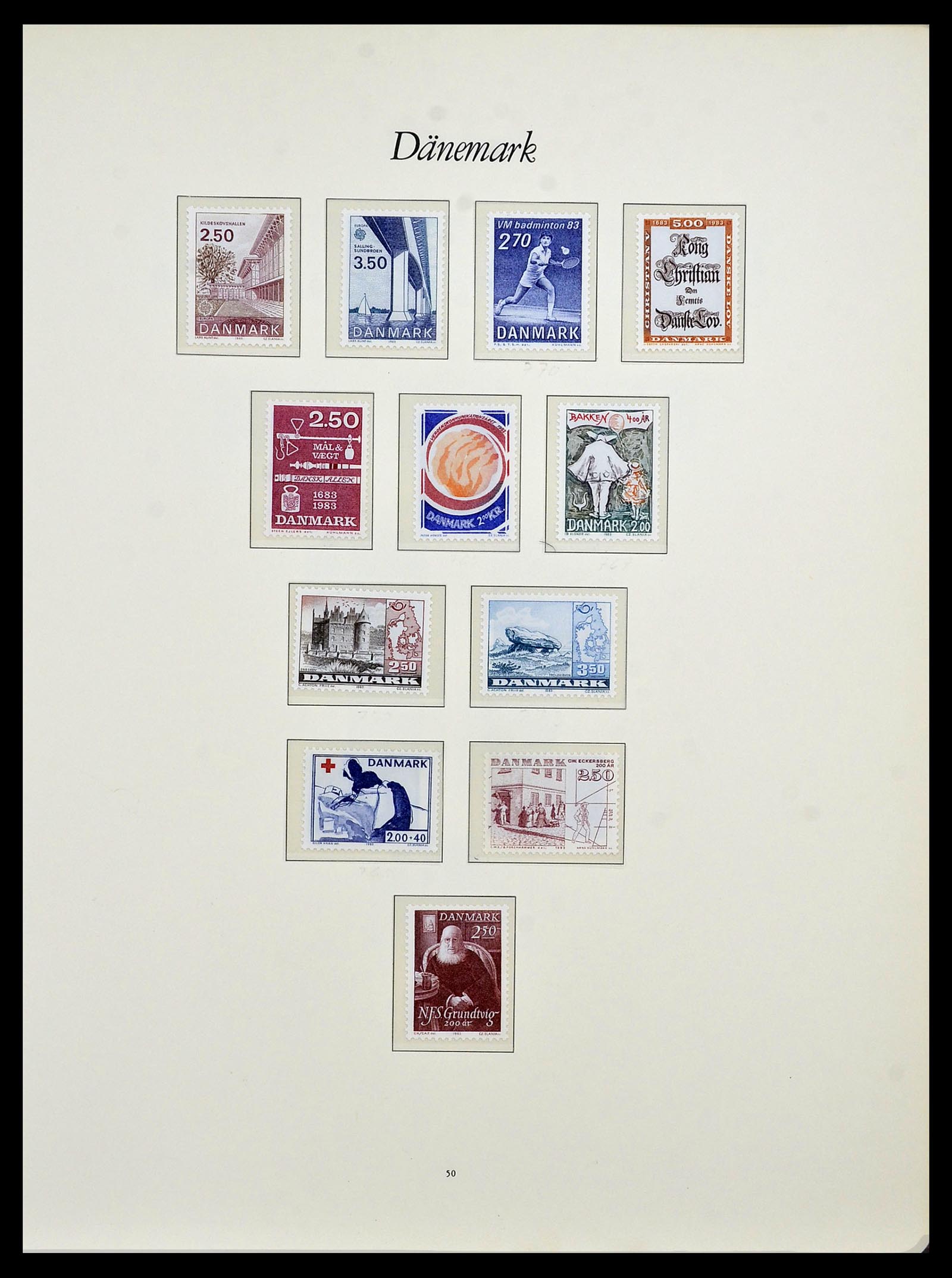 34122 032 - Postzegelverzameling 34122 Denemarken 1960-2001.