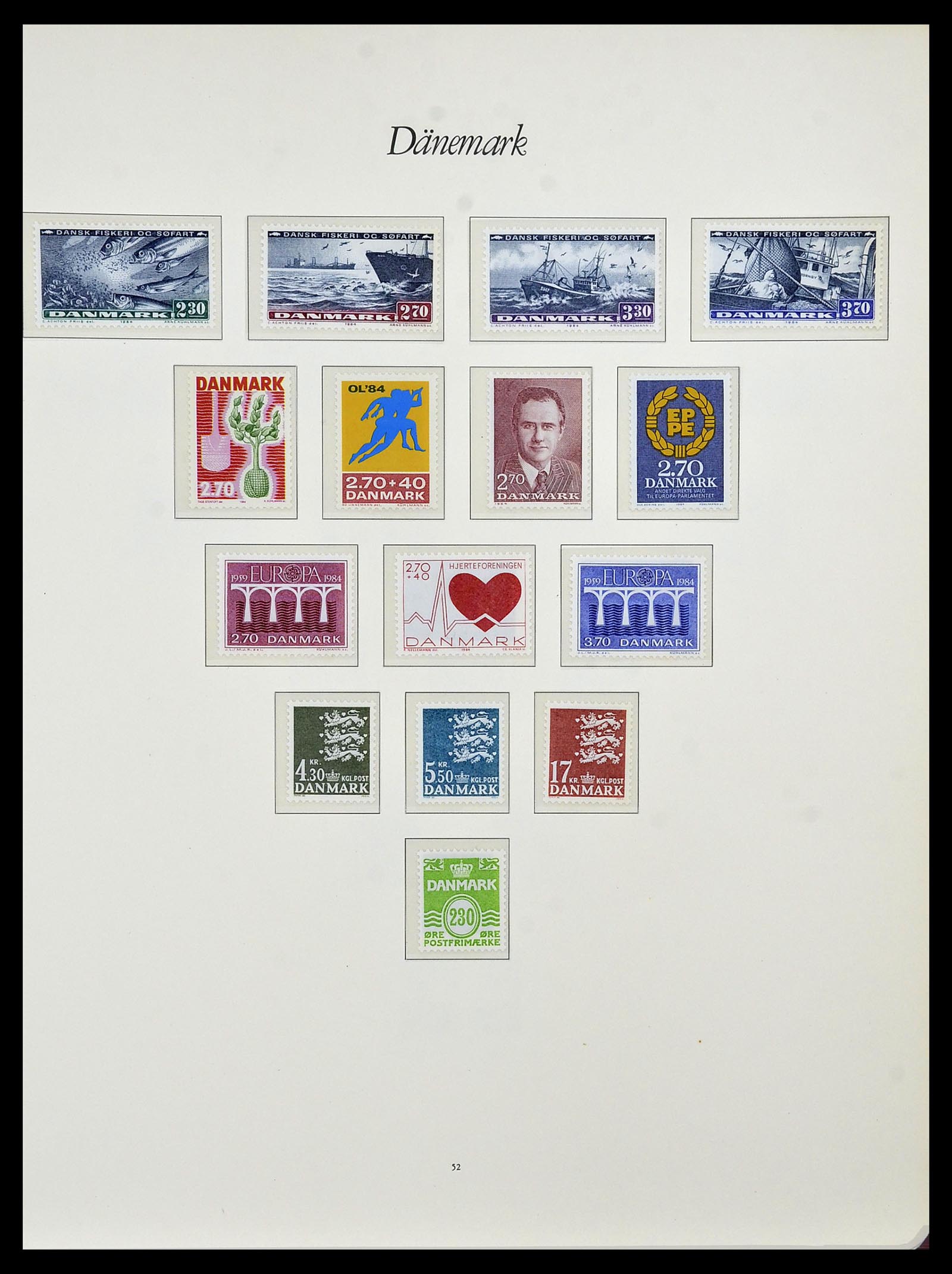 34122 034 - Postzegelverzameling 34122 Denemarken 1960-2001.