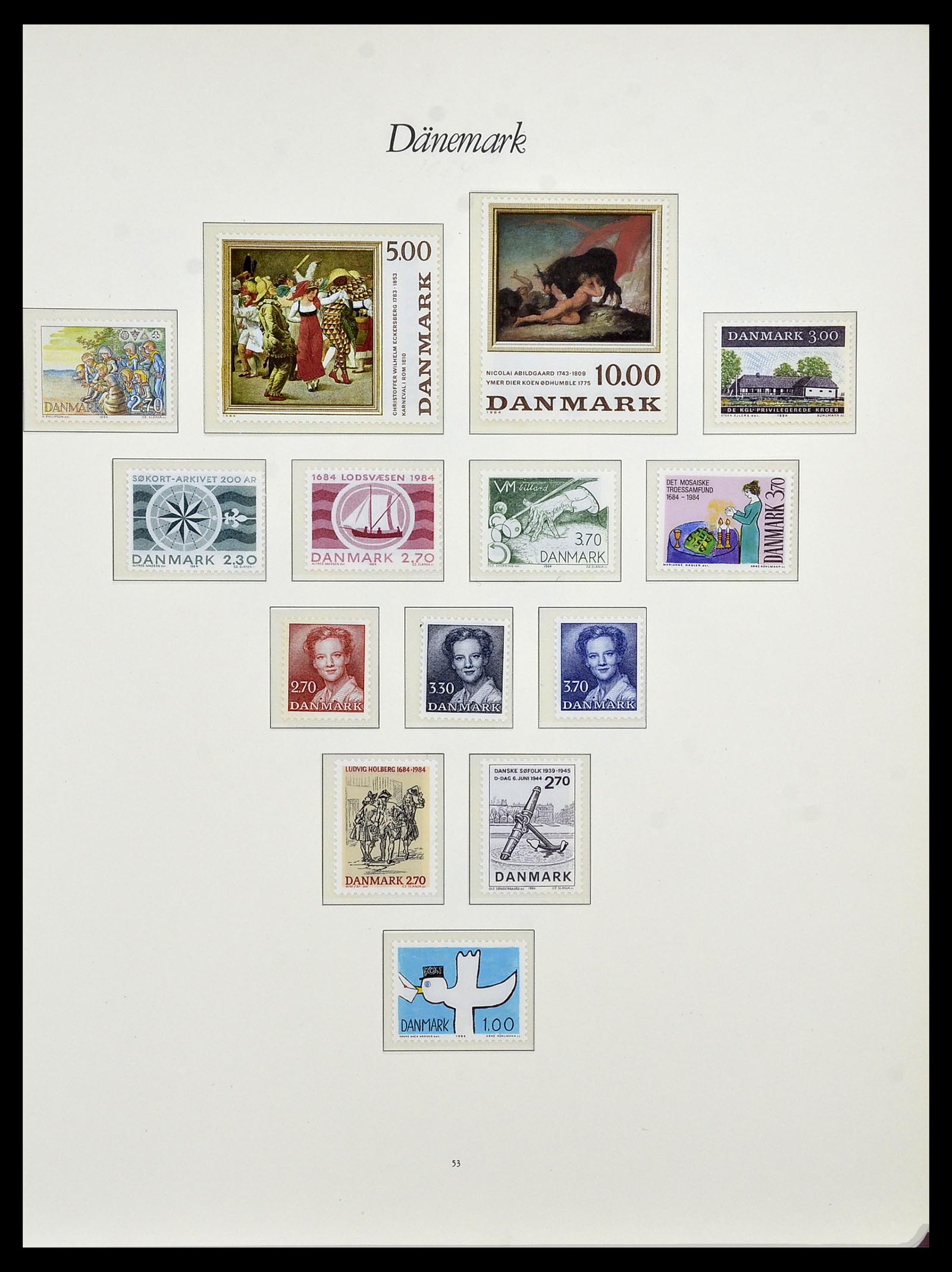 34122 035 - Postzegelverzameling 34122 Denemarken 1960-2001.