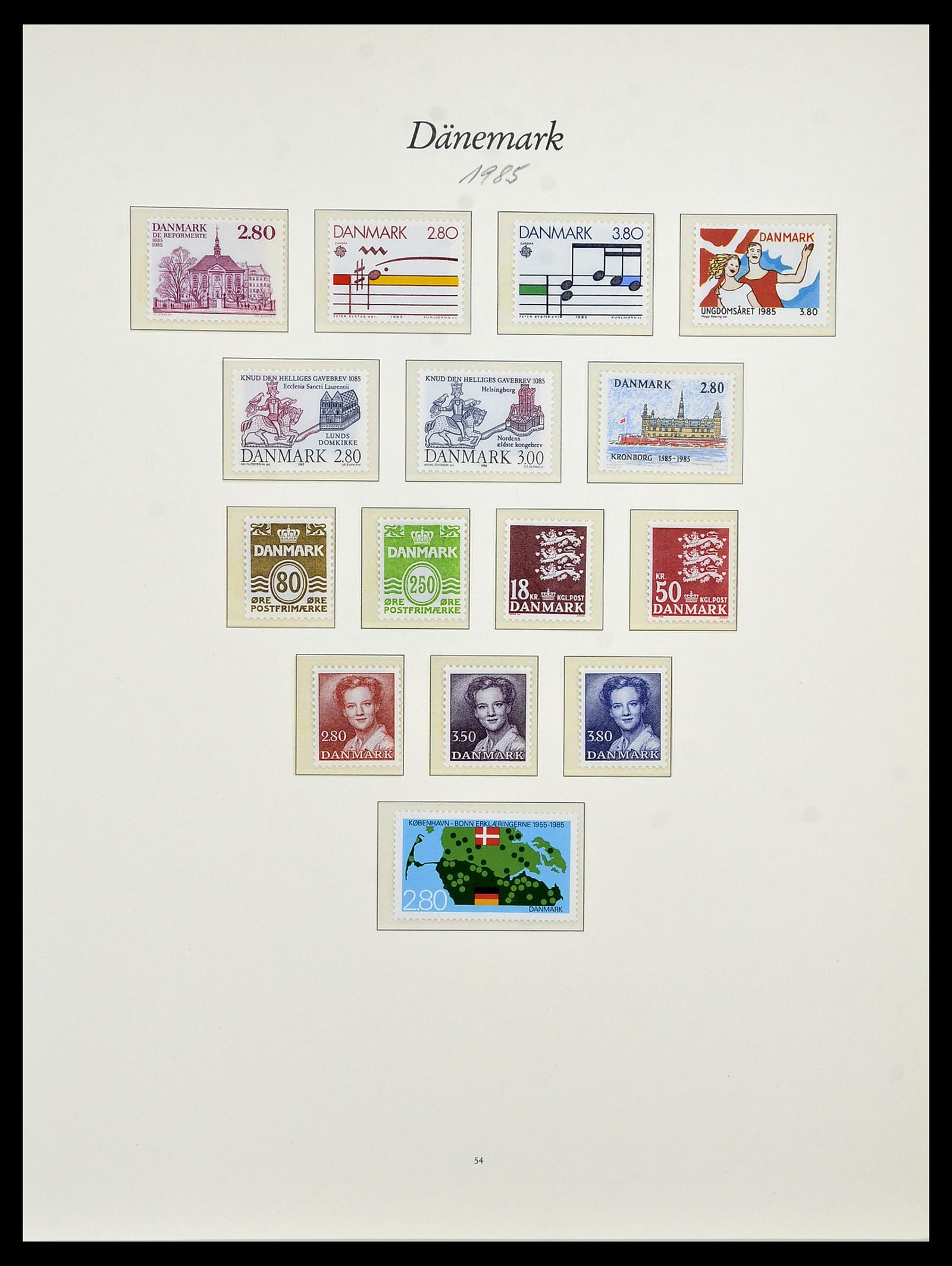 34122 036 - Postzegelverzameling 34122 Denemarken 1960-2001.