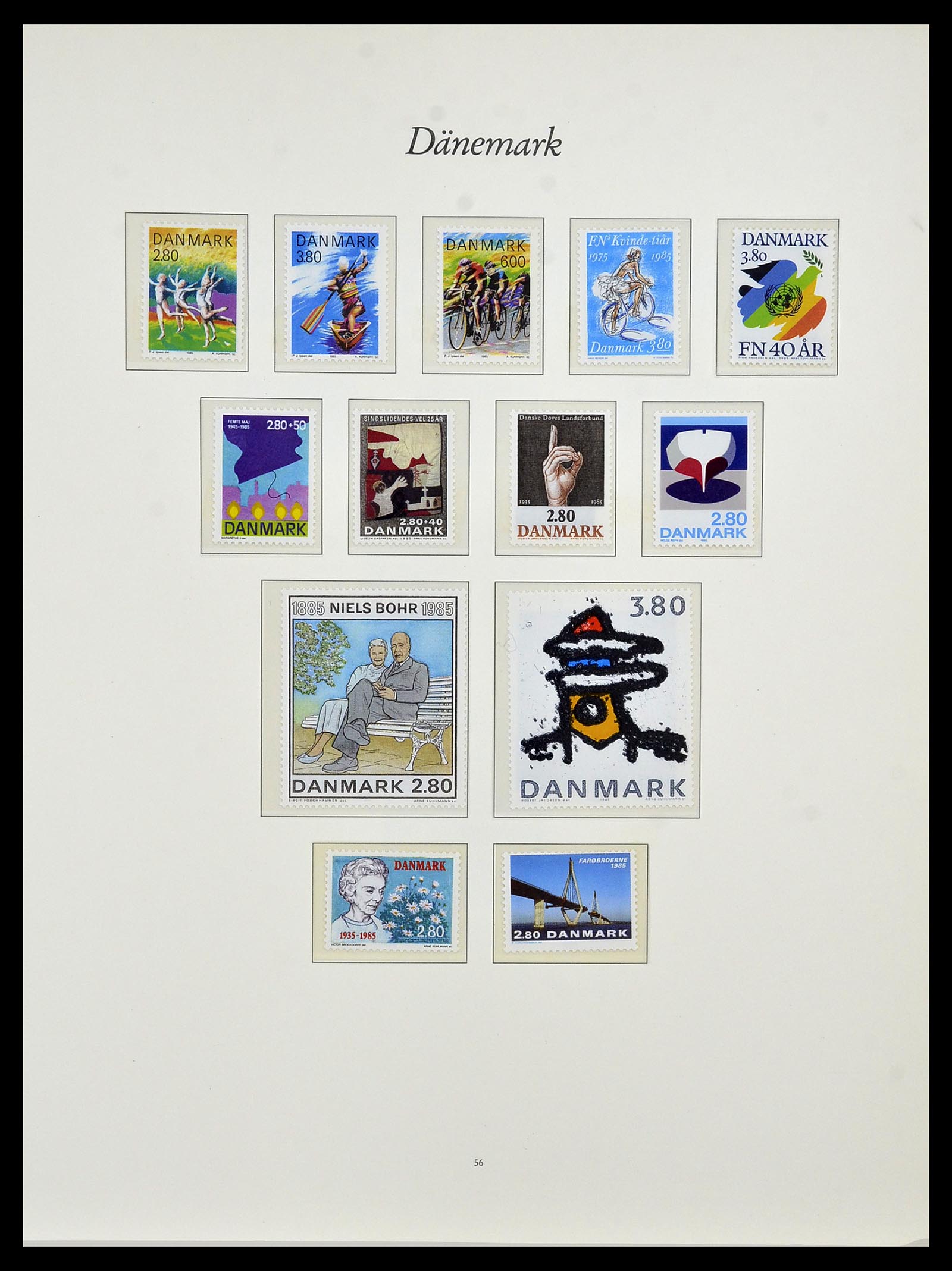 34122 038 - Postzegelverzameling 34122 Denemarken 1960-2001.