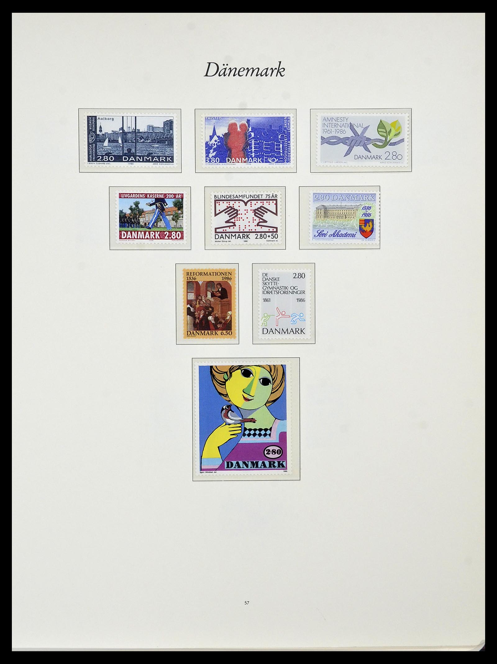 34122 039 - Postzegelverzameling 34122 Denemarken 1960-2001.