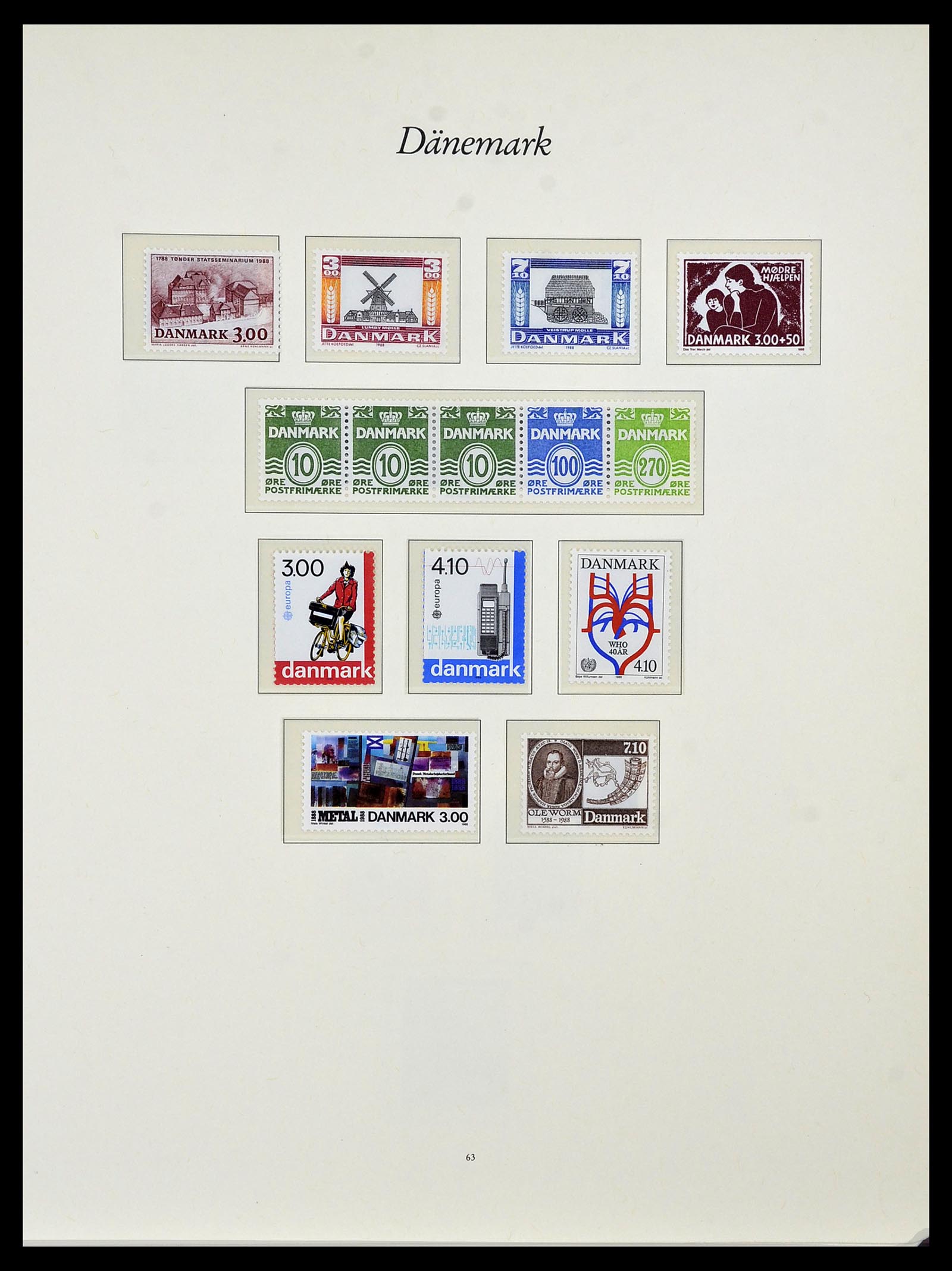 34122 045 - Postzegelverzameling 34122 Denemarken 1960-2001.