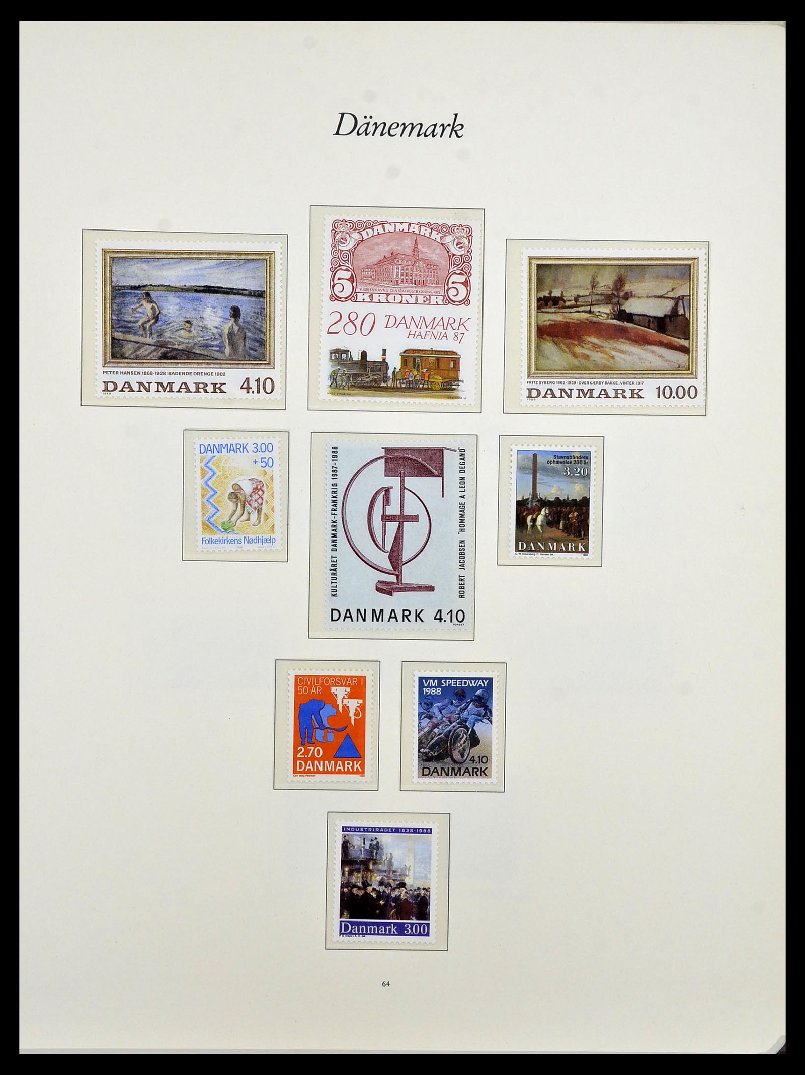 34122 046 - Postzegelverzameling 34122 Denemarken 1960-2001.