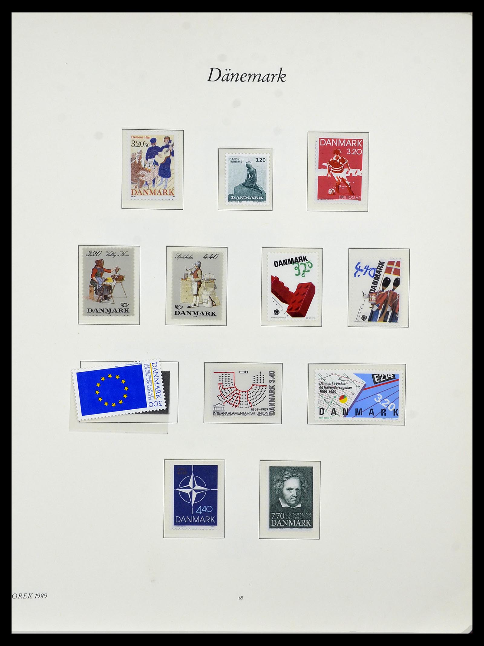 34122 047 - Postzegelverzameling 34122 Denemarken 1960-2001.