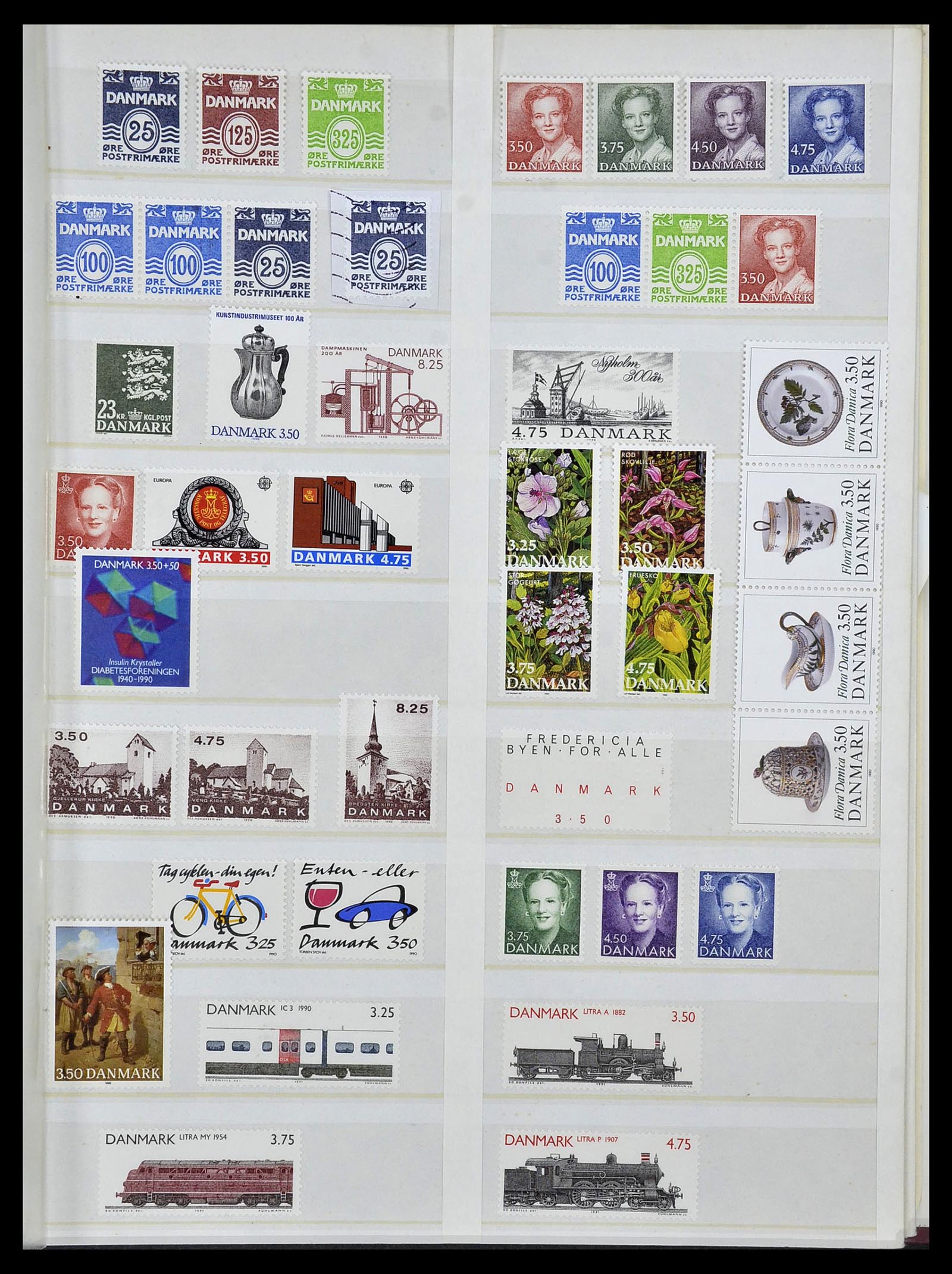 34122 050 - Postzegelverzameling 34122 Denemarken 1960-2001.