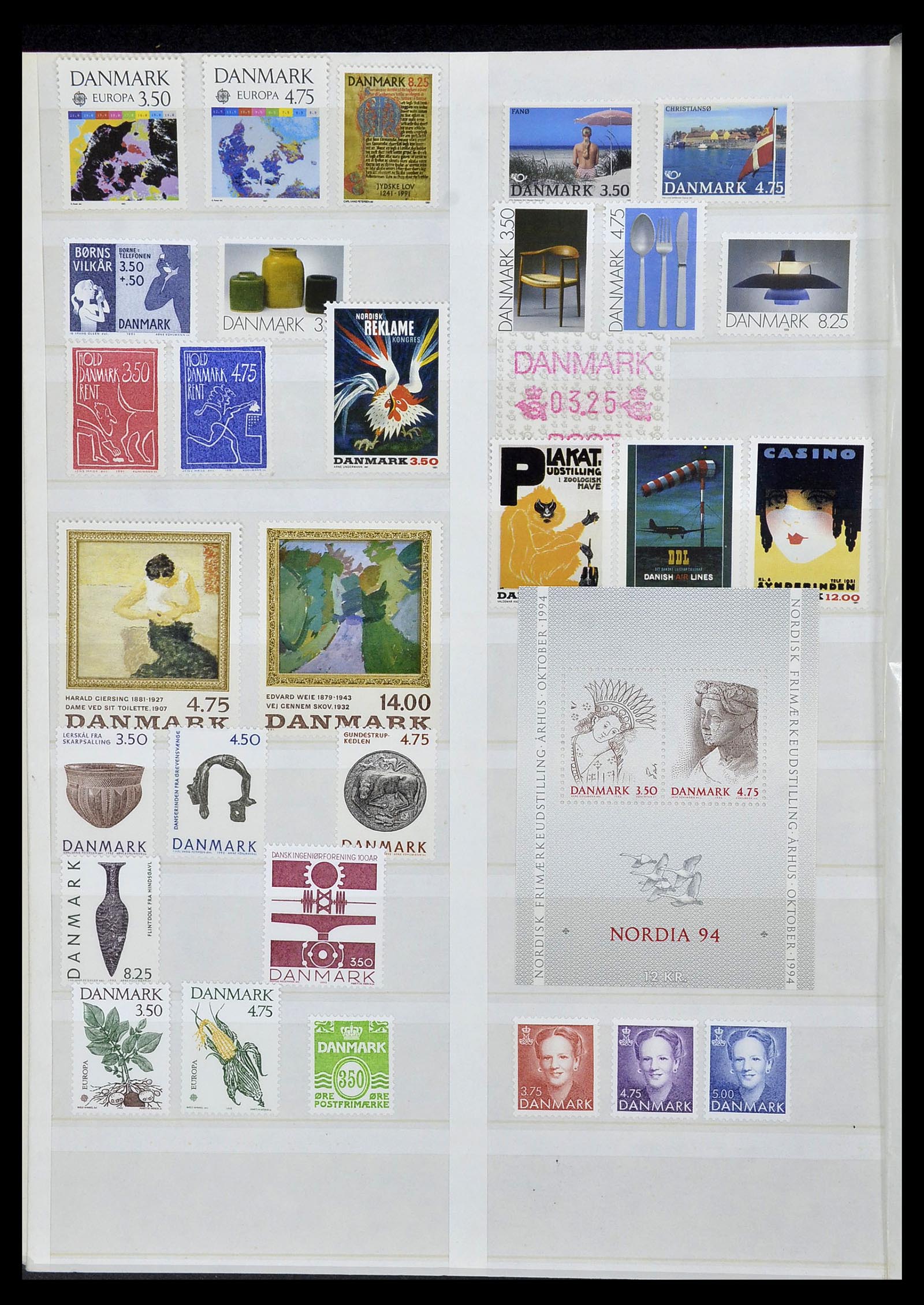 34122 051 - Postzegelverzameling 34122 Denemarken 1960-2001.