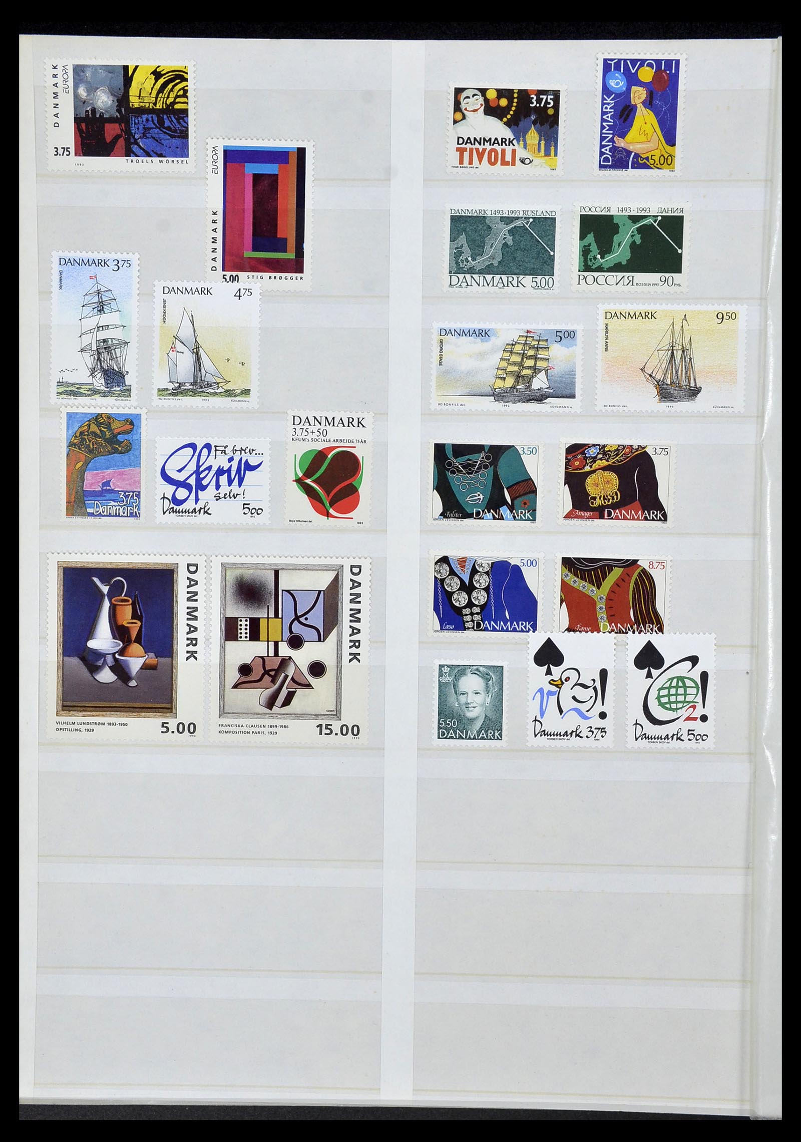 34122 053 - Postzegelverzameling 34122 Denemarken 1960-2001.