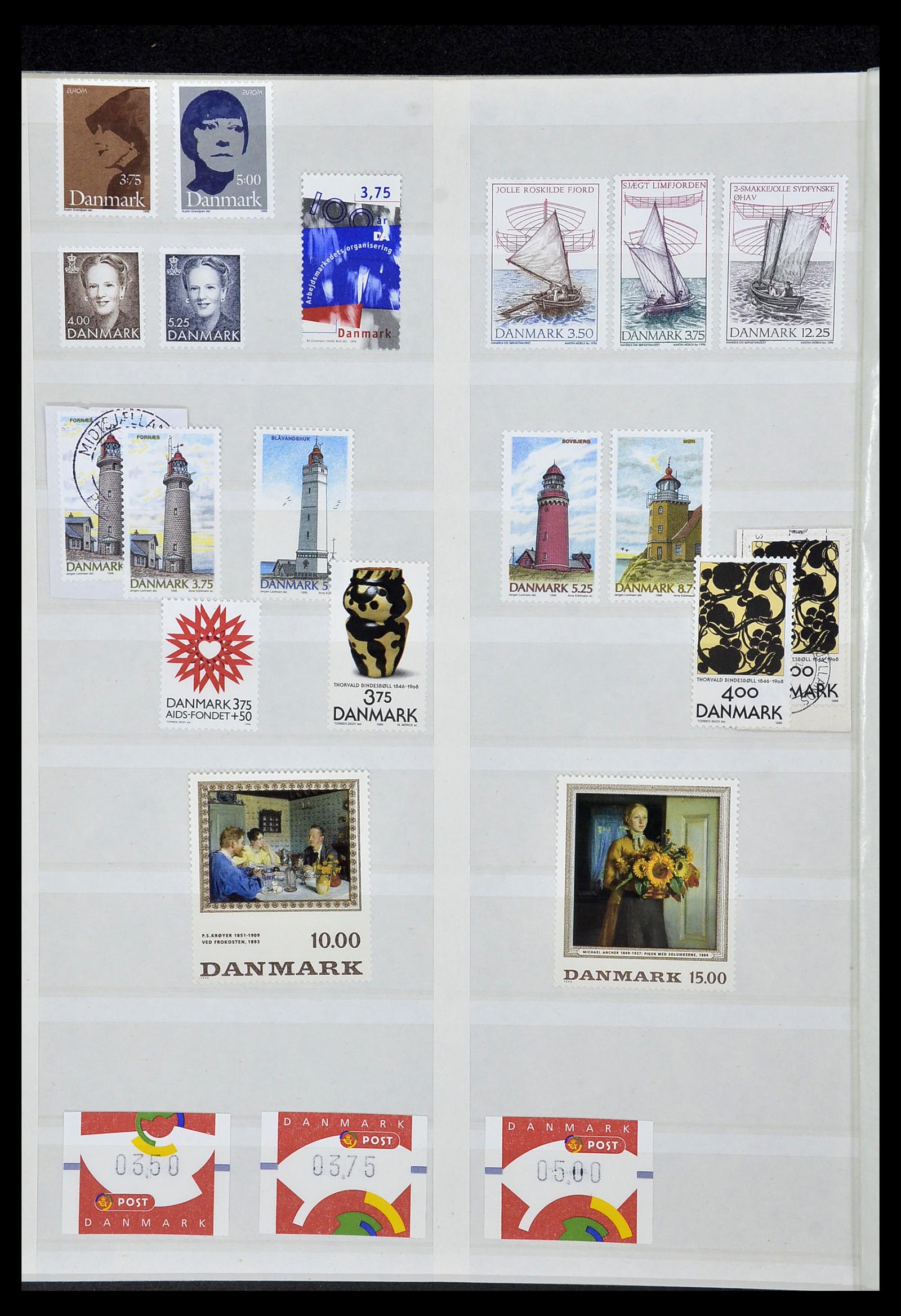 34122 058 - Postzegelverzameling 34122 Denemarken 1960-2001.