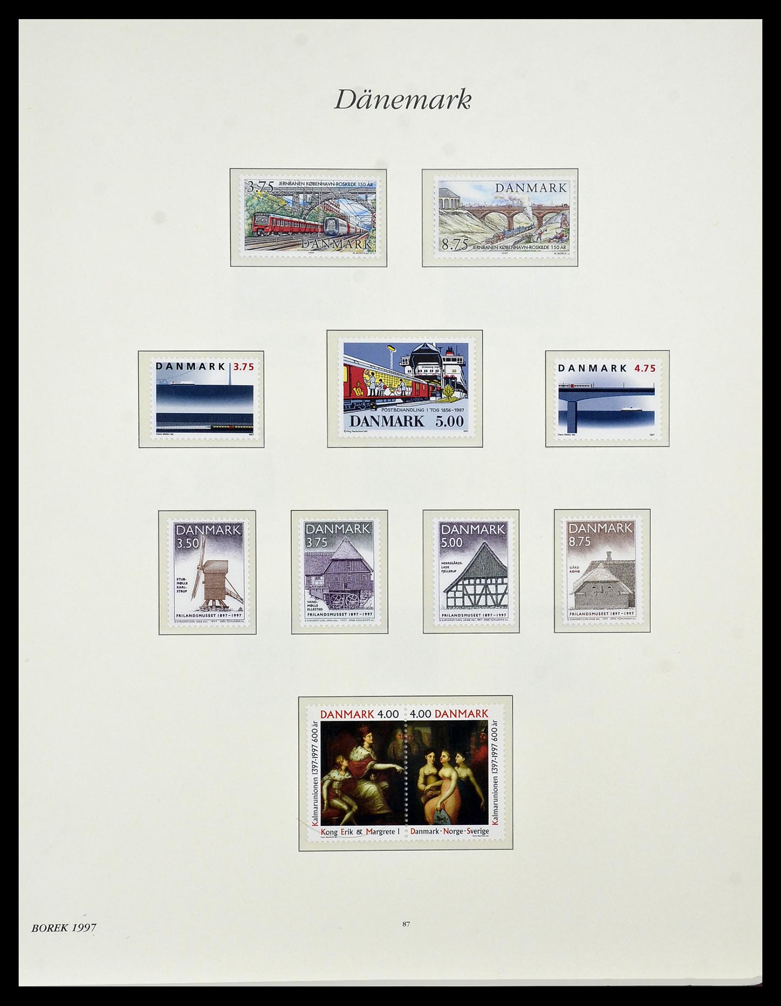 34122 059 - Postzegelverzameling 34122 Denemarken 1960-2001.