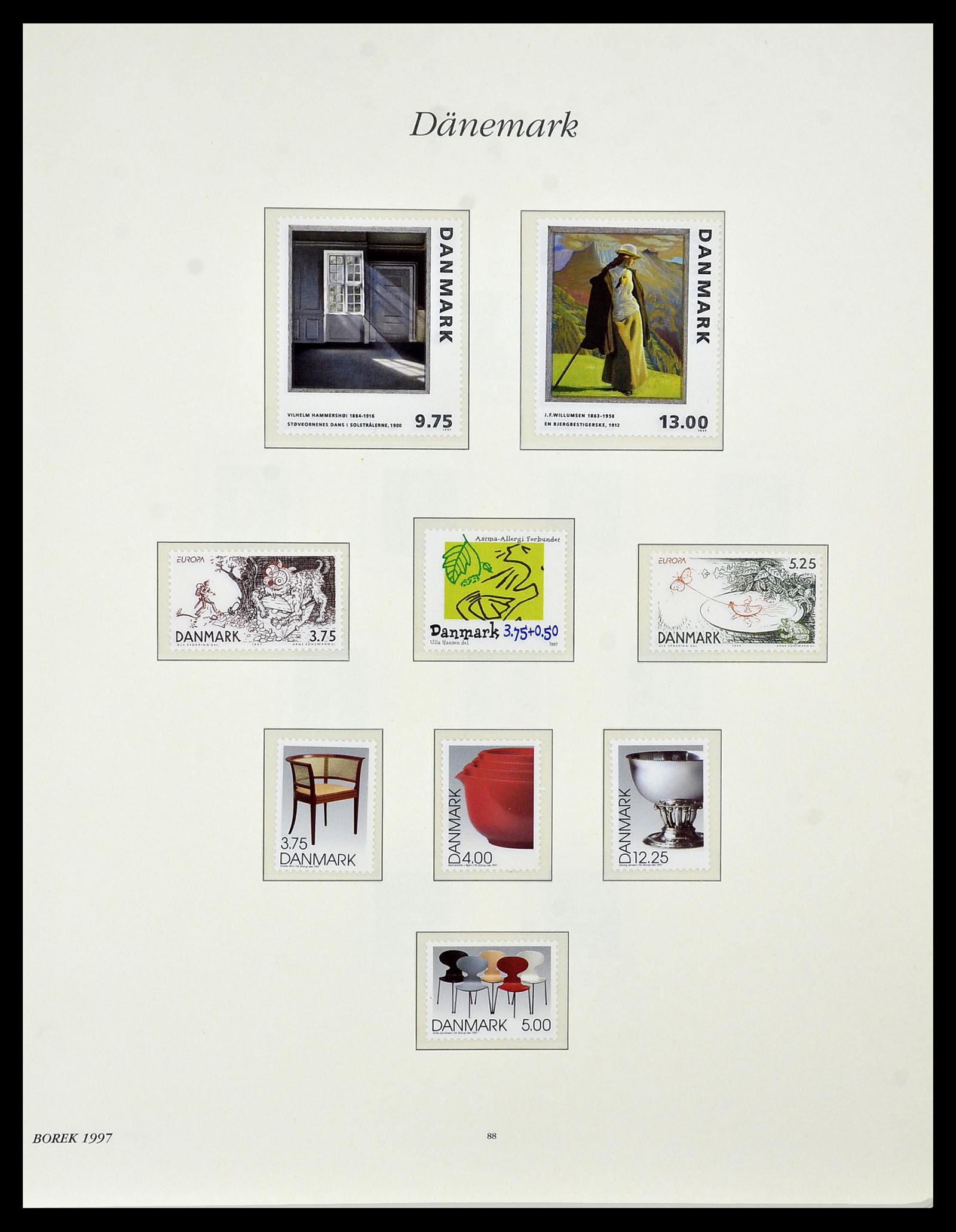 34122 060 - Postzegelverzameling 34122 Denemarken 1960-2001.