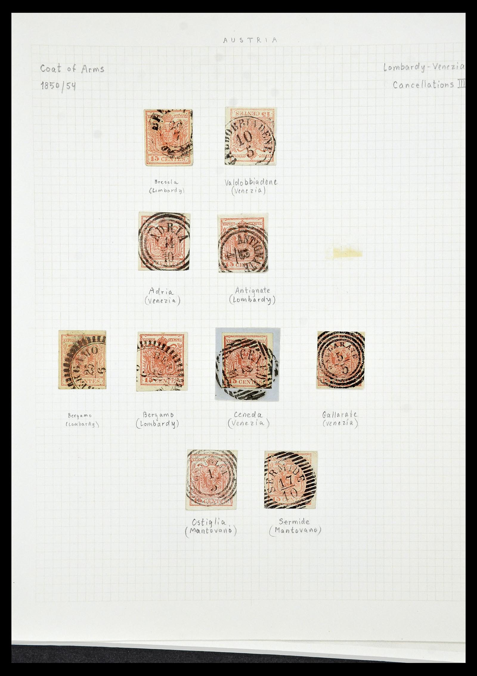 34124 002 - Postzegelverzameling 34124 Lombardije Venetië 1850-1854.