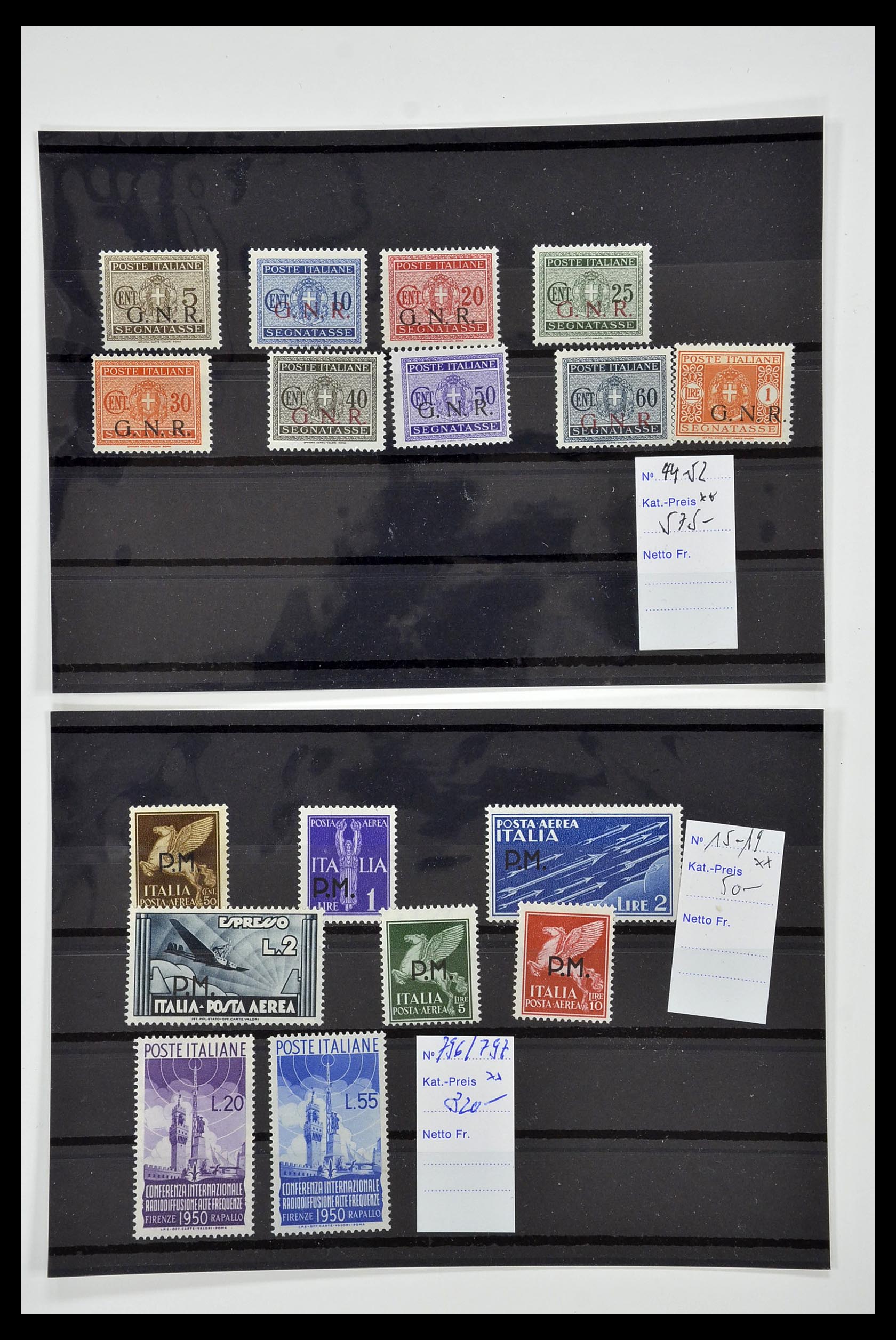 34130 001 - Postzegelverzameling 34130 Italië 1851-1950.