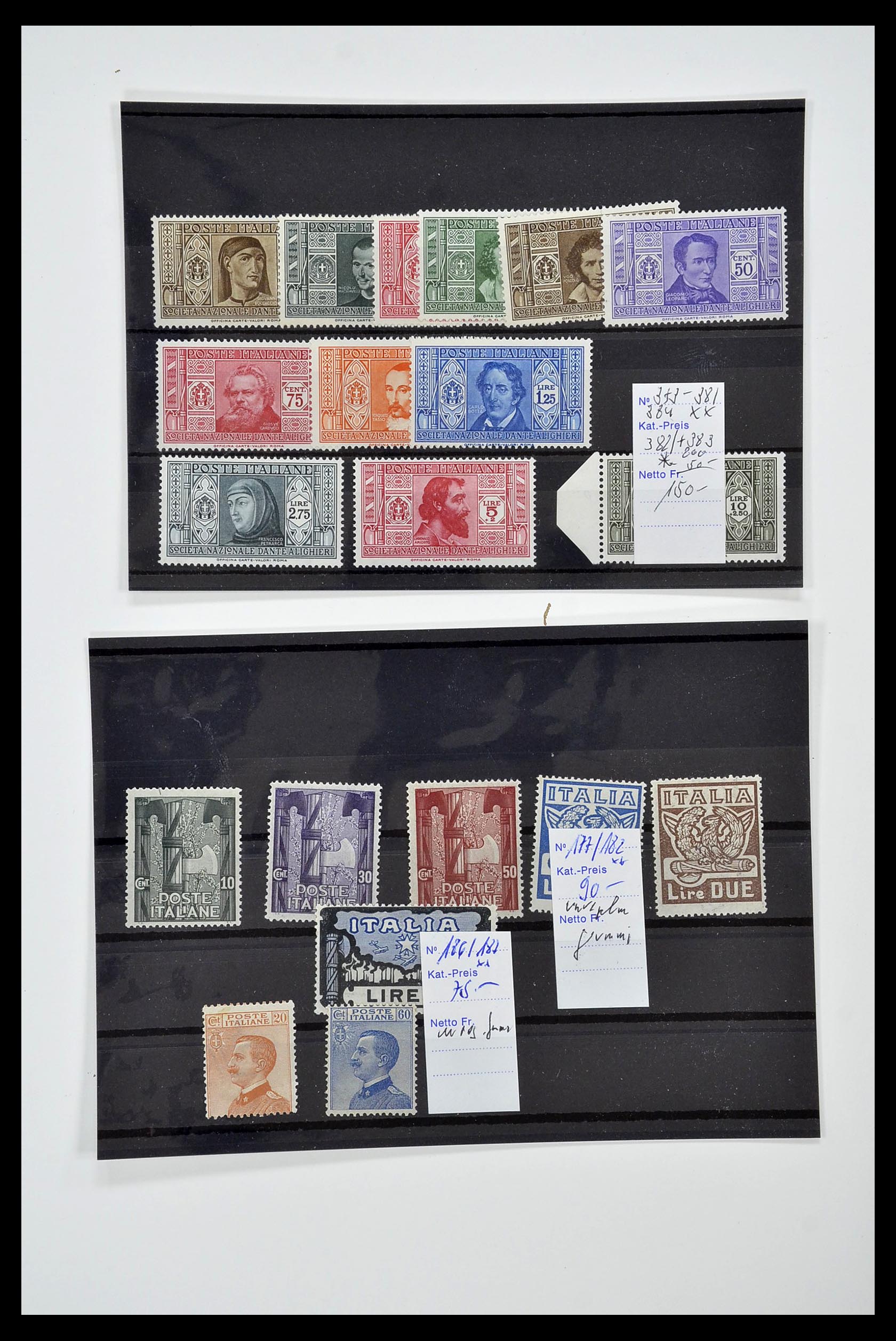 34130 010 - Postzegelverzameling 34130 Italië 1851-1950.
