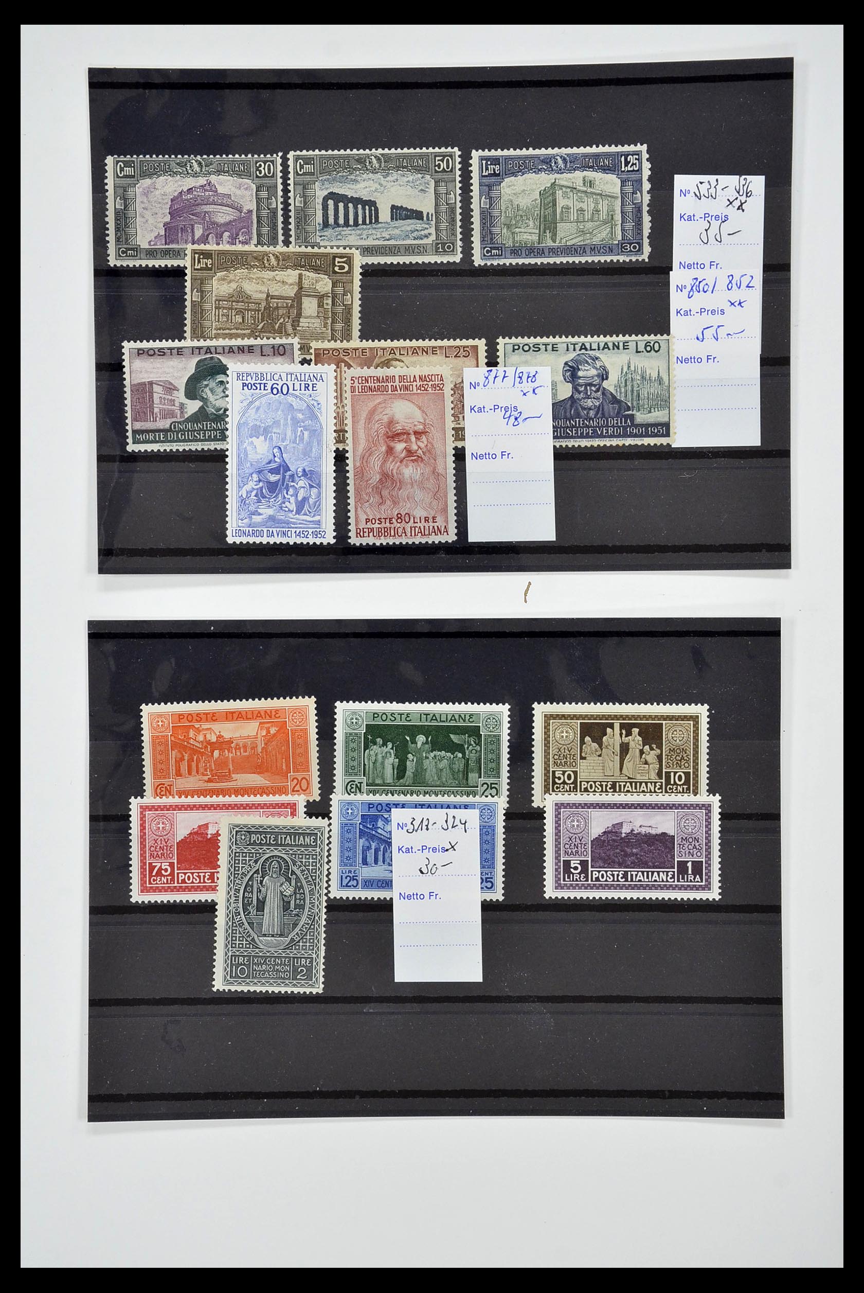 34130 011 - Postzegelverzameling 34130 Italië 1851-1950.