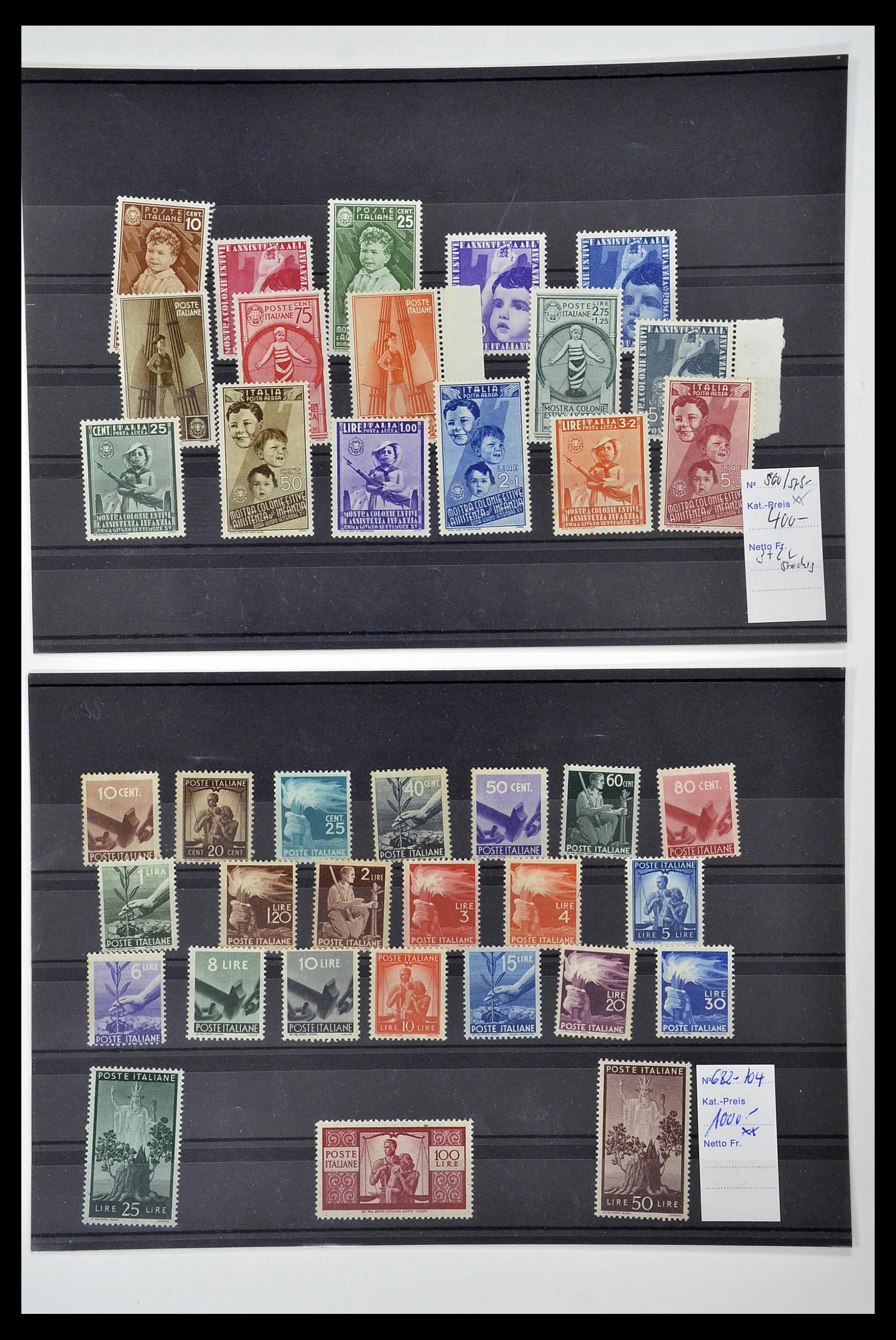 34130 015 - Postzegelverzameling 34130 Italië 1851-1950.