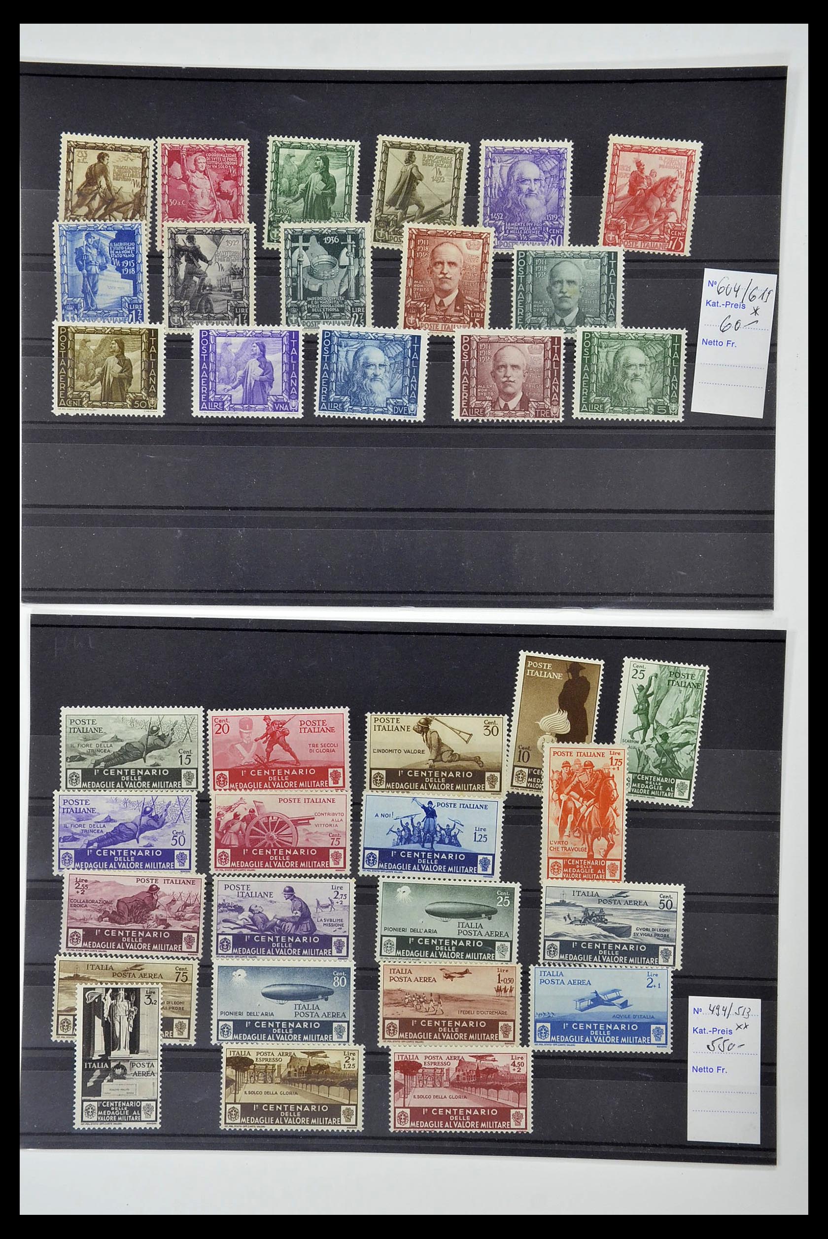 34130 016 - Postzegelverzameling 34130 Italië 1851-1950.