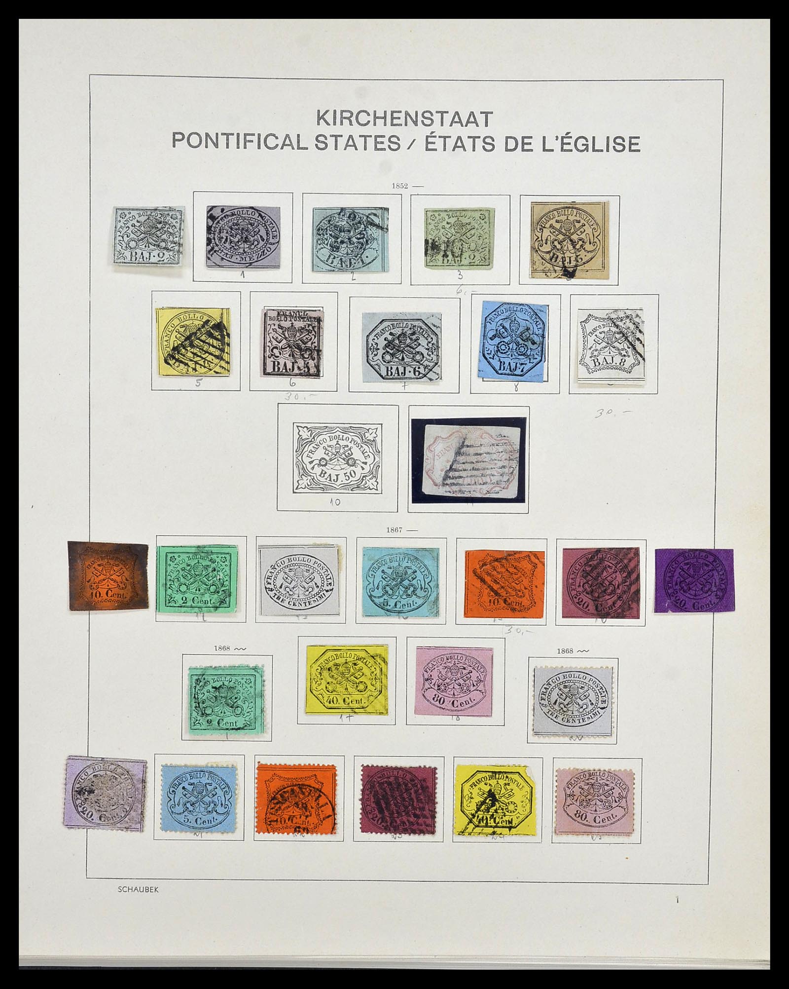 34131 001 - Postzegelverzameling 34131 Vaticaan 1852(!)-1974.