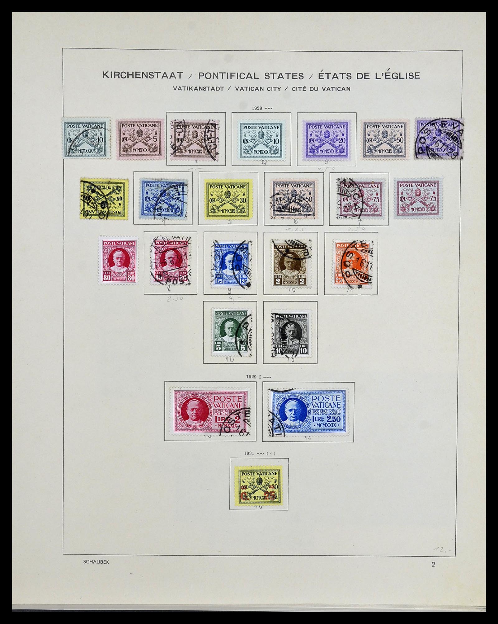 34131 002 - Postzegelverzameling 34131 Vaticaan 1852(!)-1974.
