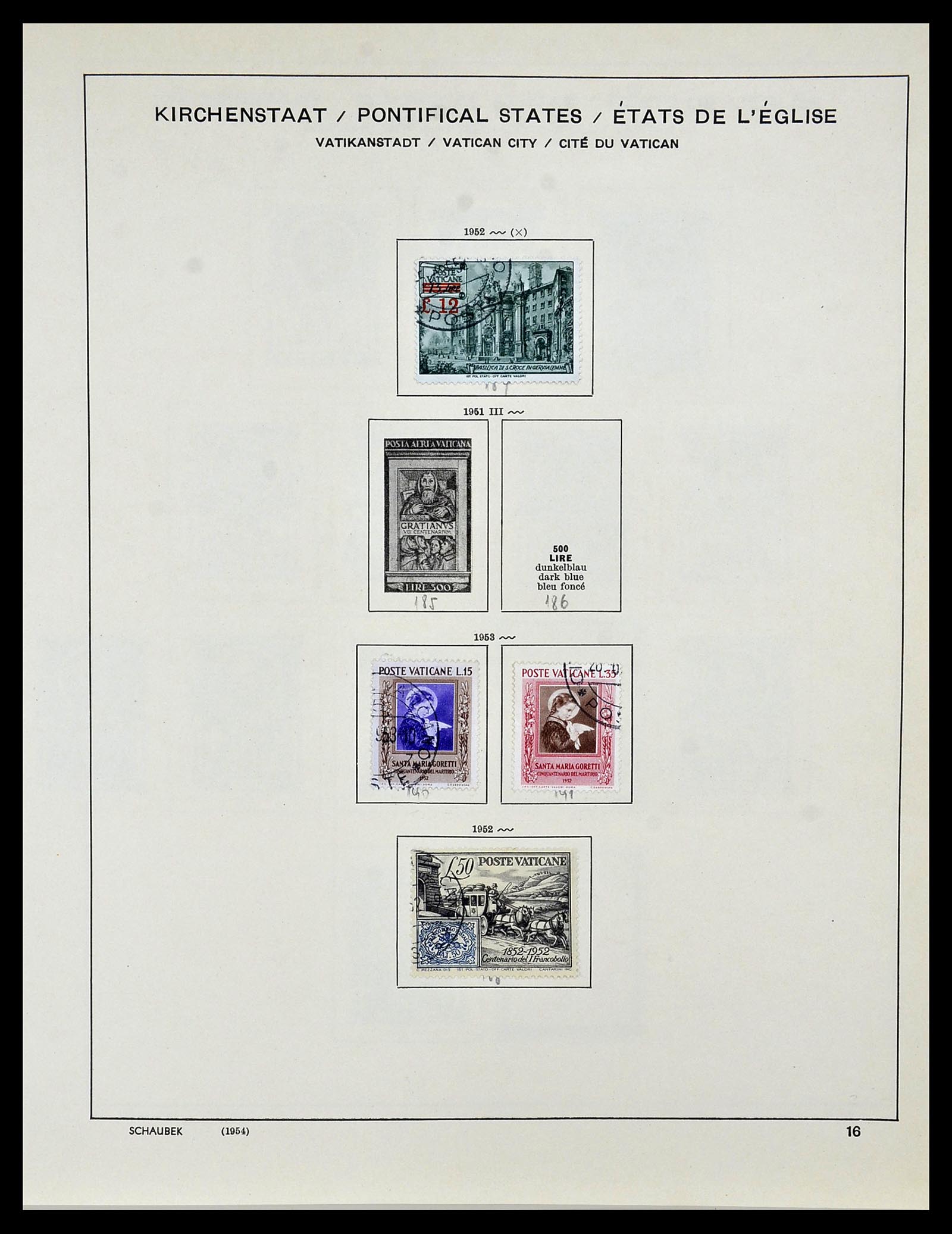 34131 017 - Stamp collection 34131 Vatican 1852(!)-1974.