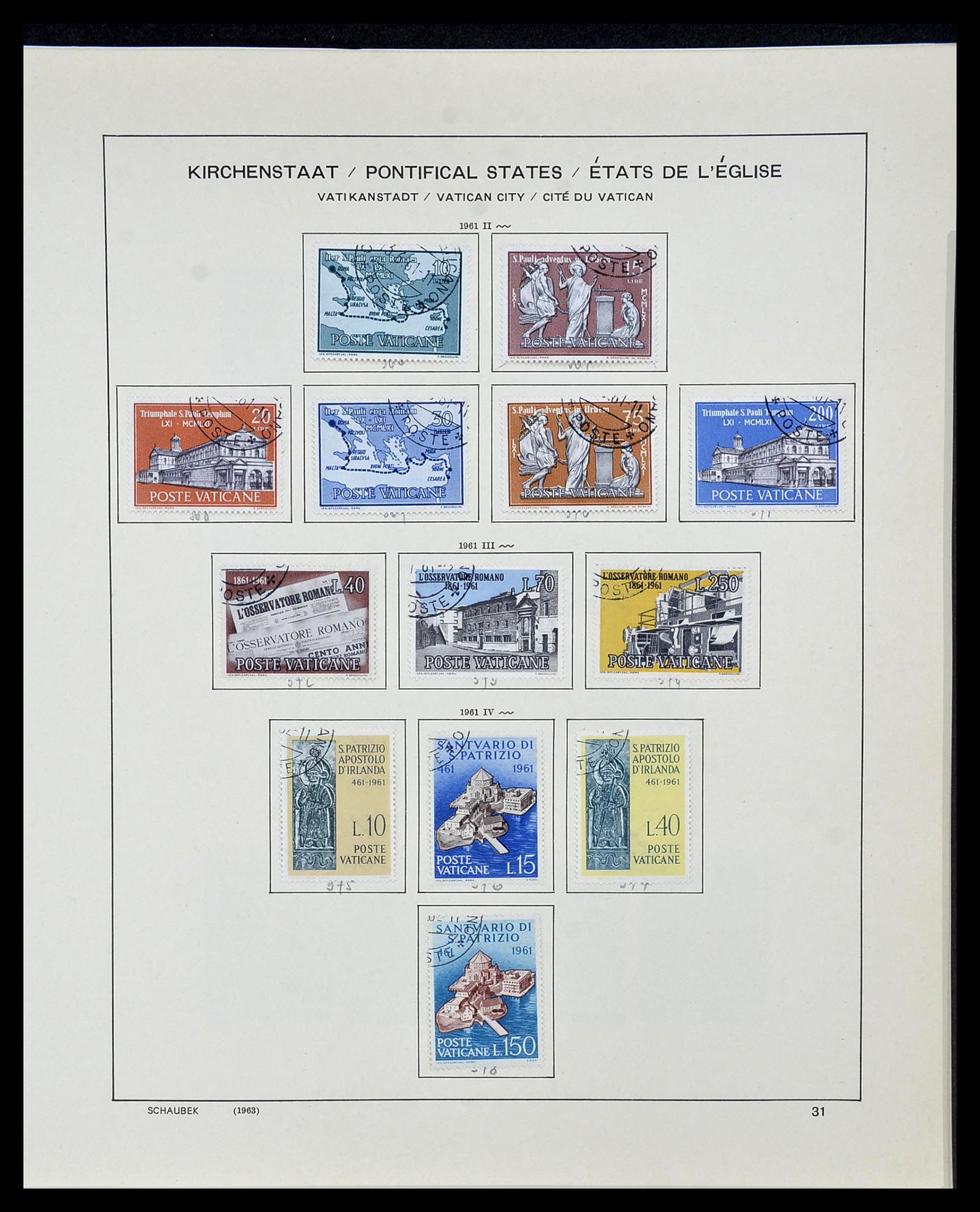34131 032 - Postzegelverzameling 34131 Vaticaan 1852(!)-1974.