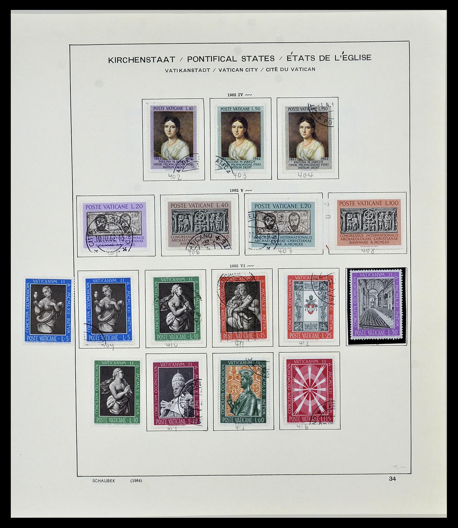 34131 035 - Postzegelverzameling 34131 Vaticaan 1852(!)-1974.