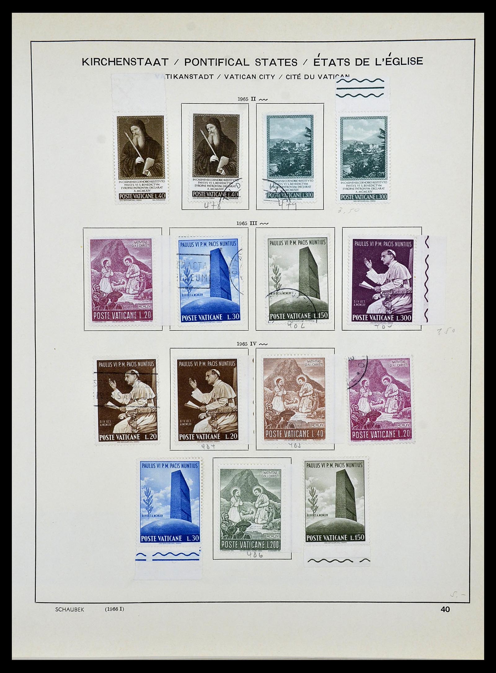 34131 042 - Stamp collection 34131 Vatican 1852(!)-1974.