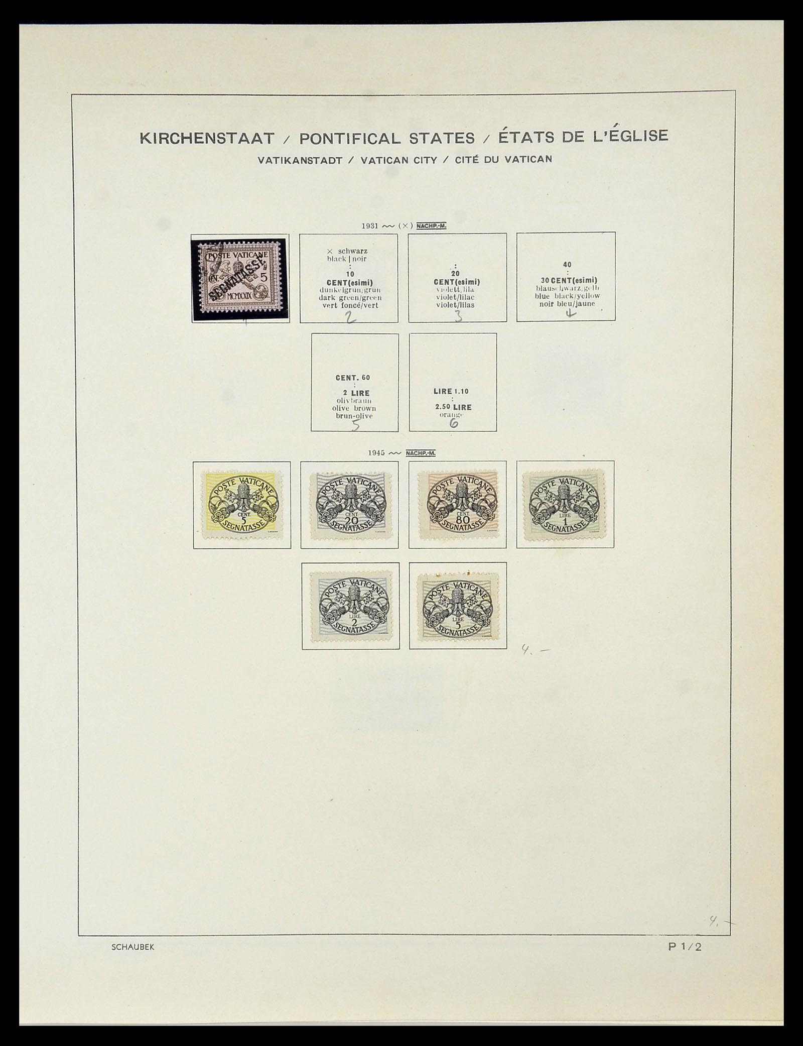 34131 063 - Stamp collection 34131 Vatican 1852(!)-1974.