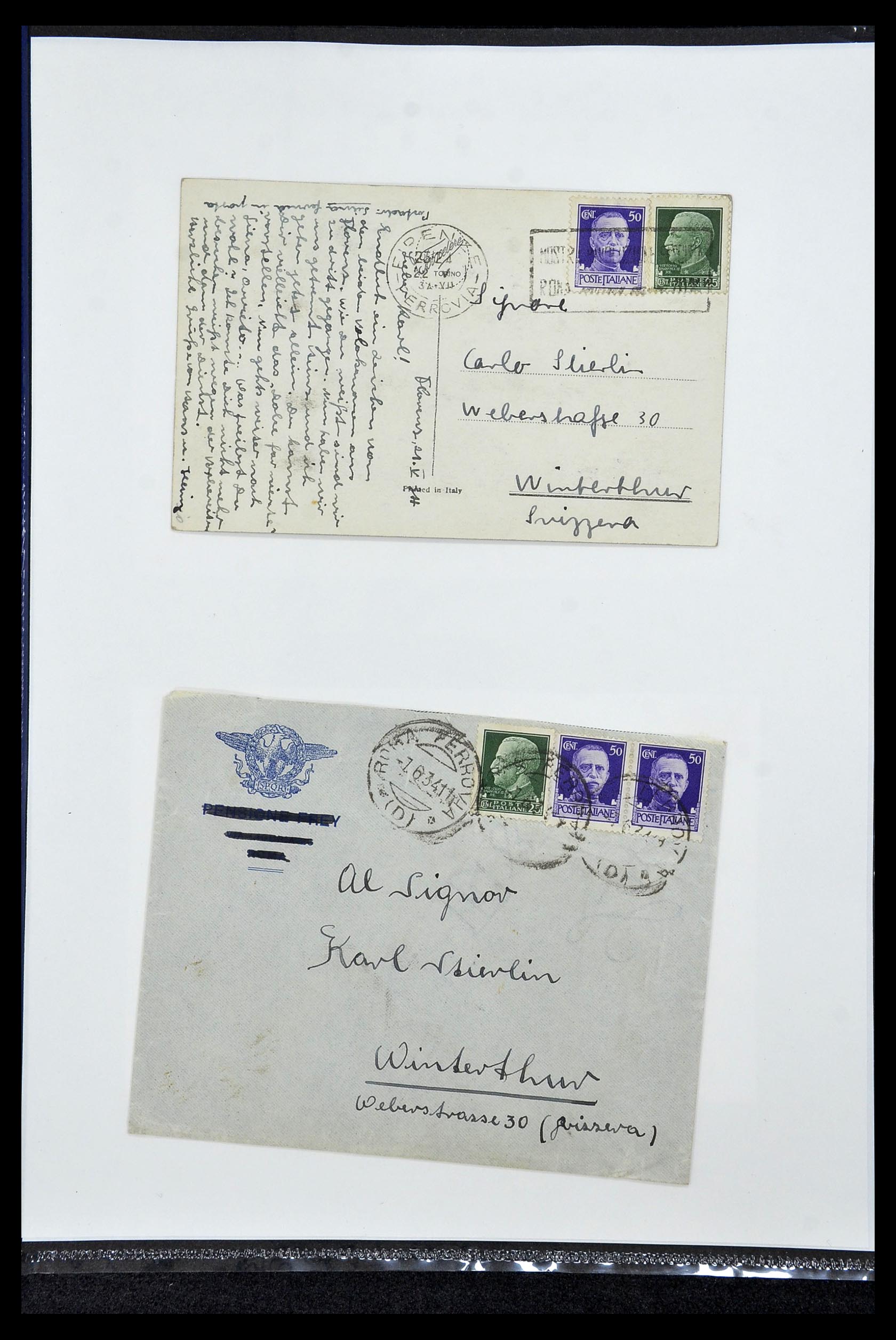 34132 045 - Stamp collection 34132 Italy and States 1828-1955.