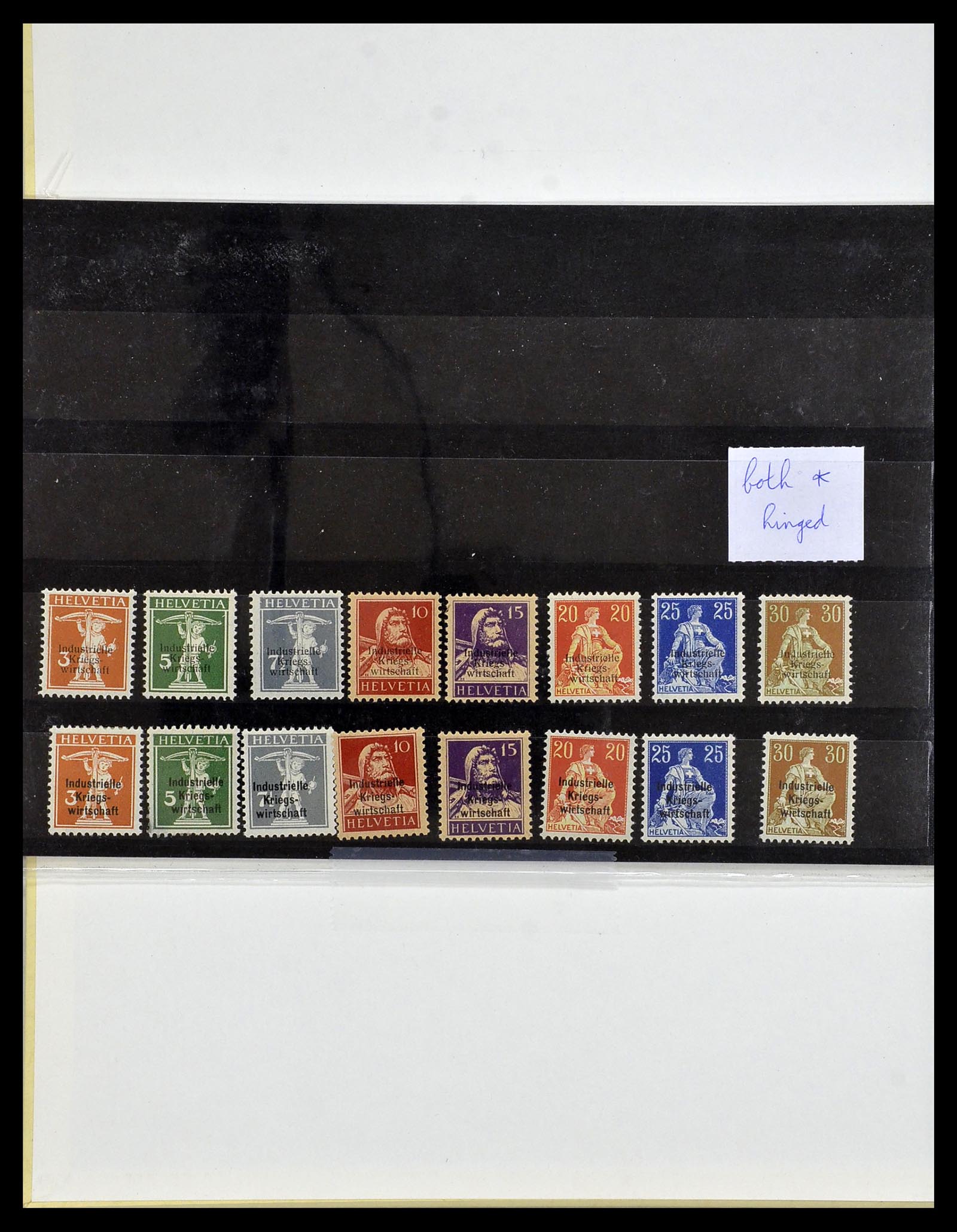 34135 001 - Postzegelverzameling 34135 Zwitserland back of the book 1910-1950.