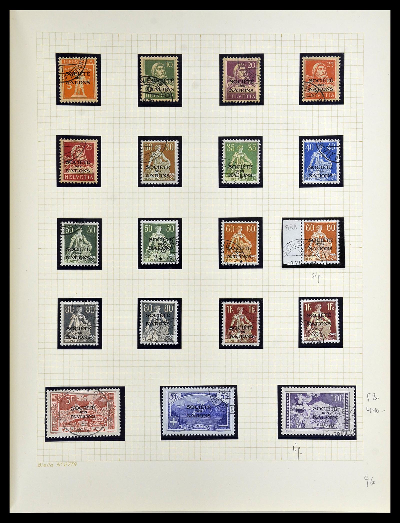 34135 007 - Postzegelverzameling 34135 Zwitserland back of the book 1910-1950.