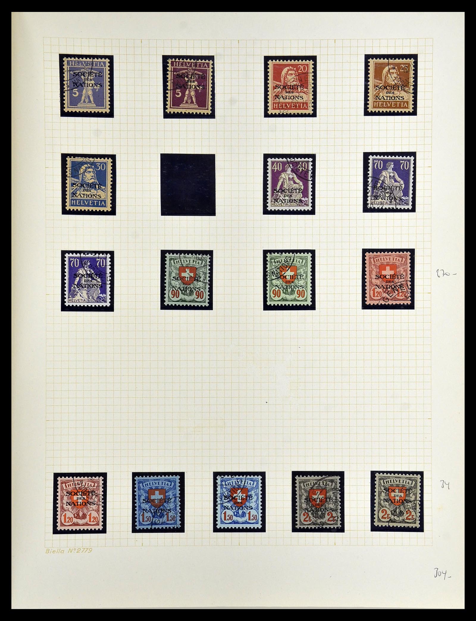 34135 008 - Postzegelverzameling 34135 Zwitserland back of the book 1910-1950.