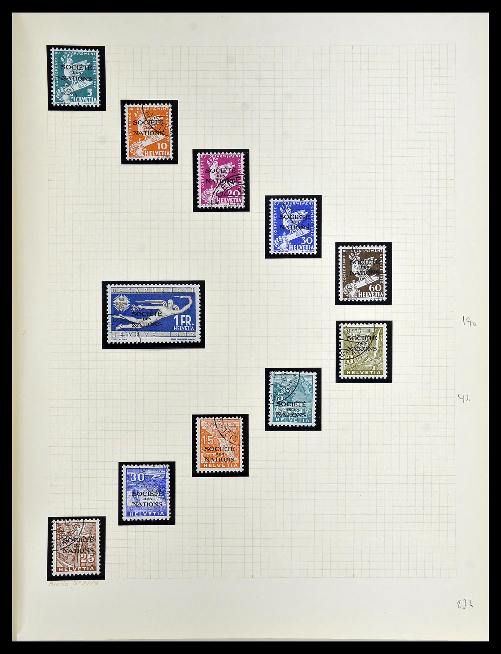 34135 010 - Postzegelverzameling 34135 Zwitserland back of the book 1910-1950.