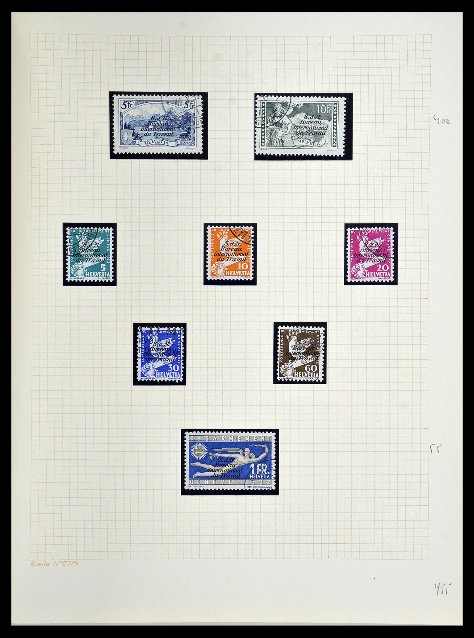 34135 017 - Postzegelverzameling 34135 Zwitserland back of the book 1910-1950.