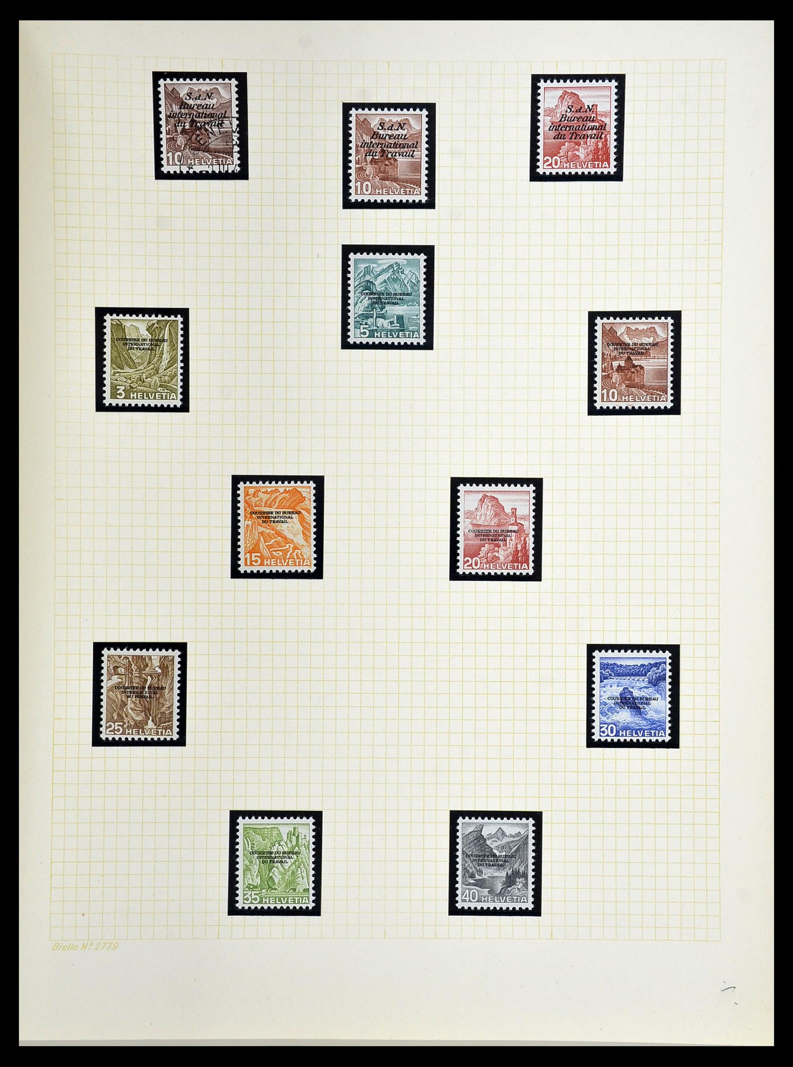 34135 020 - Postzegelverzameling 34135 Zwitserland back of the book 1910-1950.