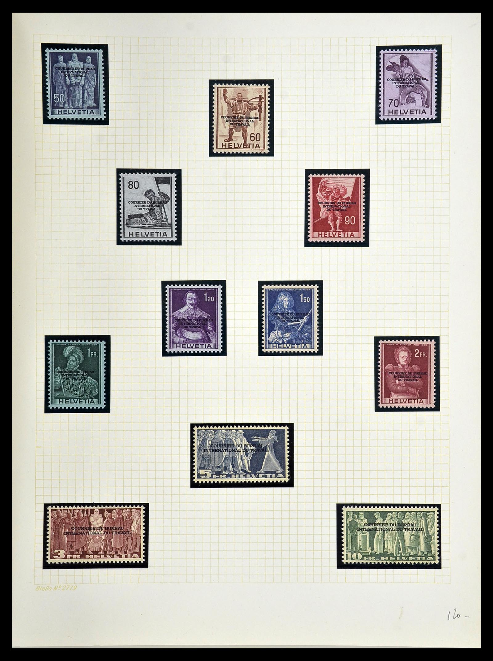 34135 021 - Stamp collection 34135 Switzerland back of the book 1910-1950.