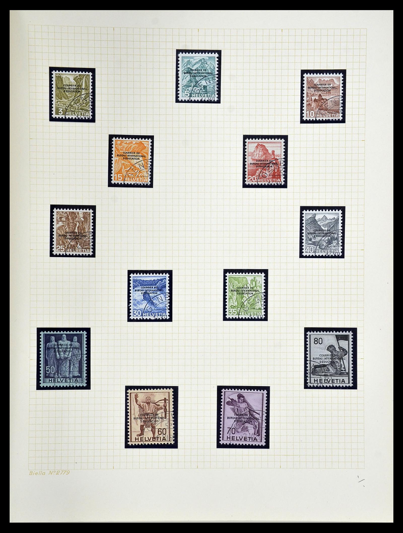 34135 029 - Stamp collection 34135 Switzerland back of the book 1910-1950.