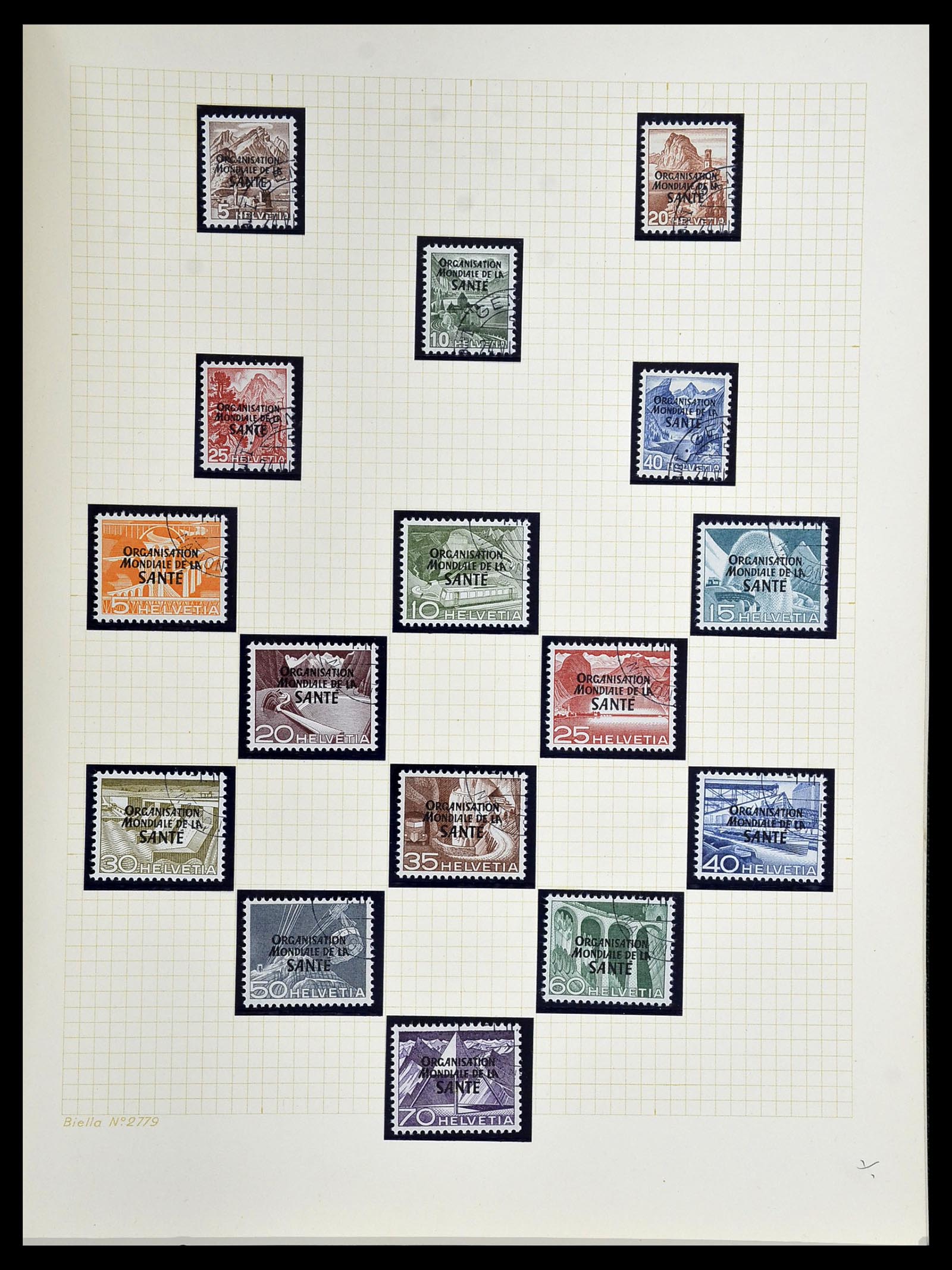 34135 035 - Stamp collection 34135 Switzerland back of the book 1910-1950.