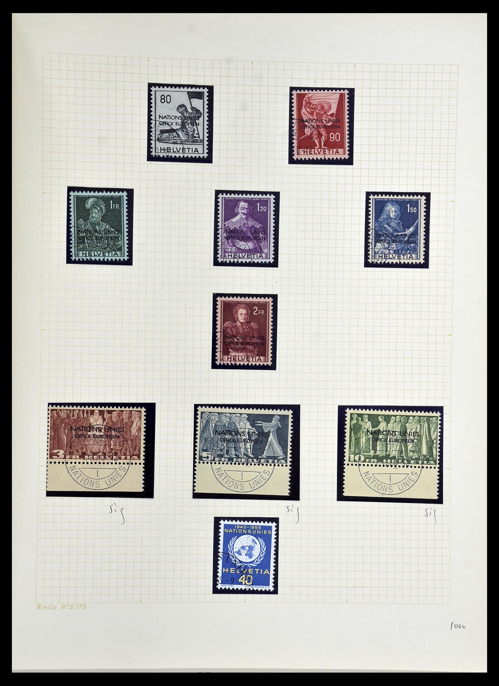 34135 040 - Stamp collection 34135 Switzerland back of the book 1910-1950.
