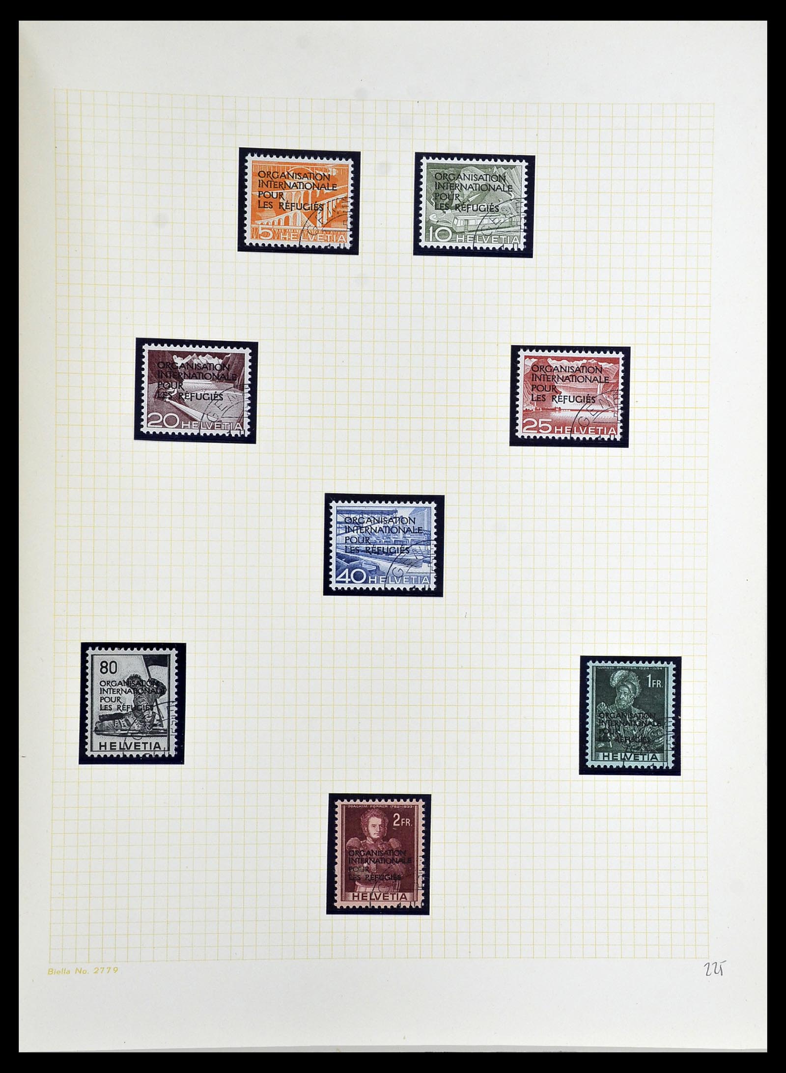 34135 042 - Stamp collection 34135 Switzerland back of the book 1910-1950.