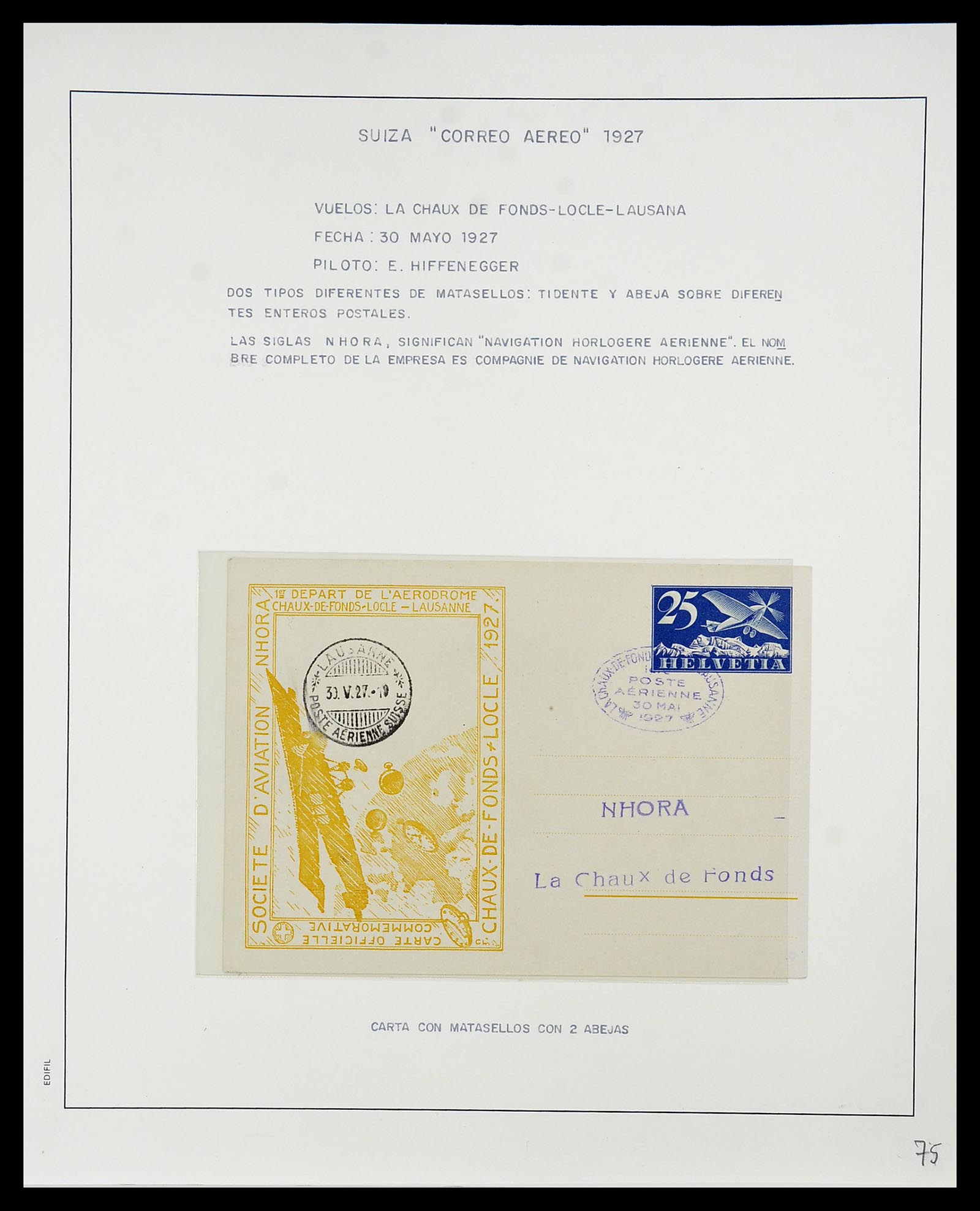 34137 006 - Postzegelverzameling 34137 Zwitserland luchtpostbrieven 1923-1963.