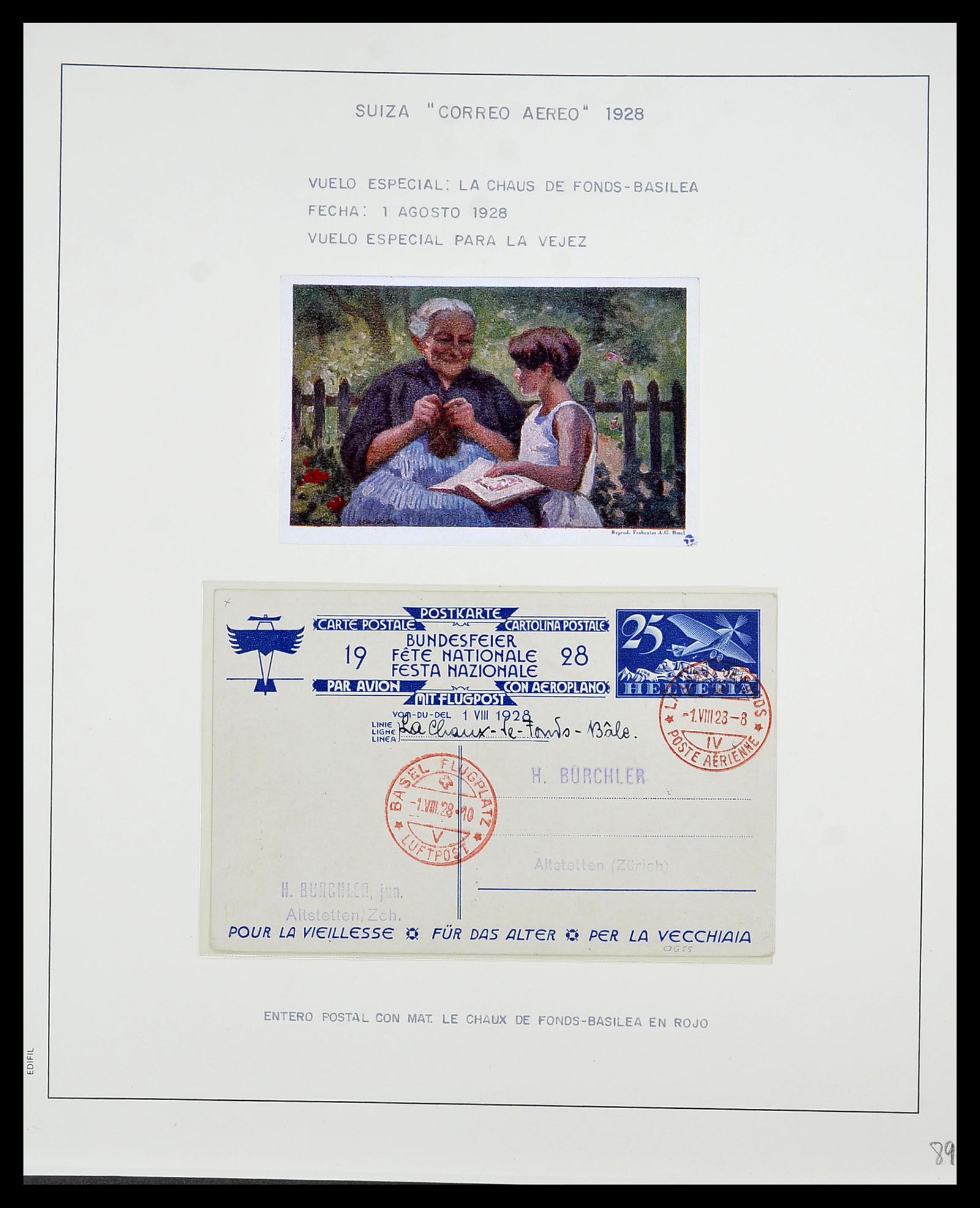 34137 017 - Postzegelverzameling 34137 Zwitserland luchtpostbrieven 1923-1963.