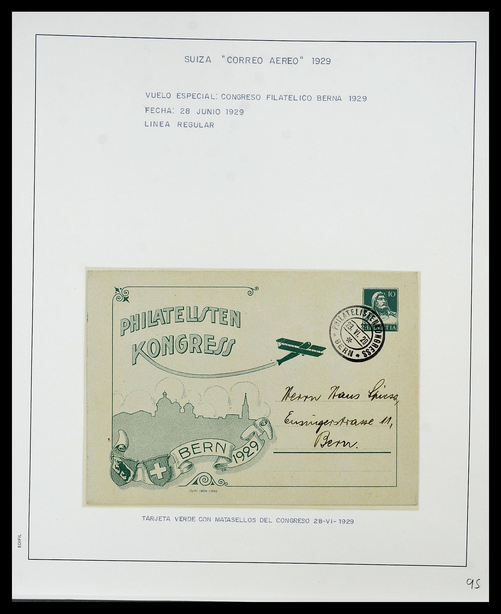 34137 025 - Postzegelverzameling 34137 Zwitserland luchtpostbrieven 1923-1963.