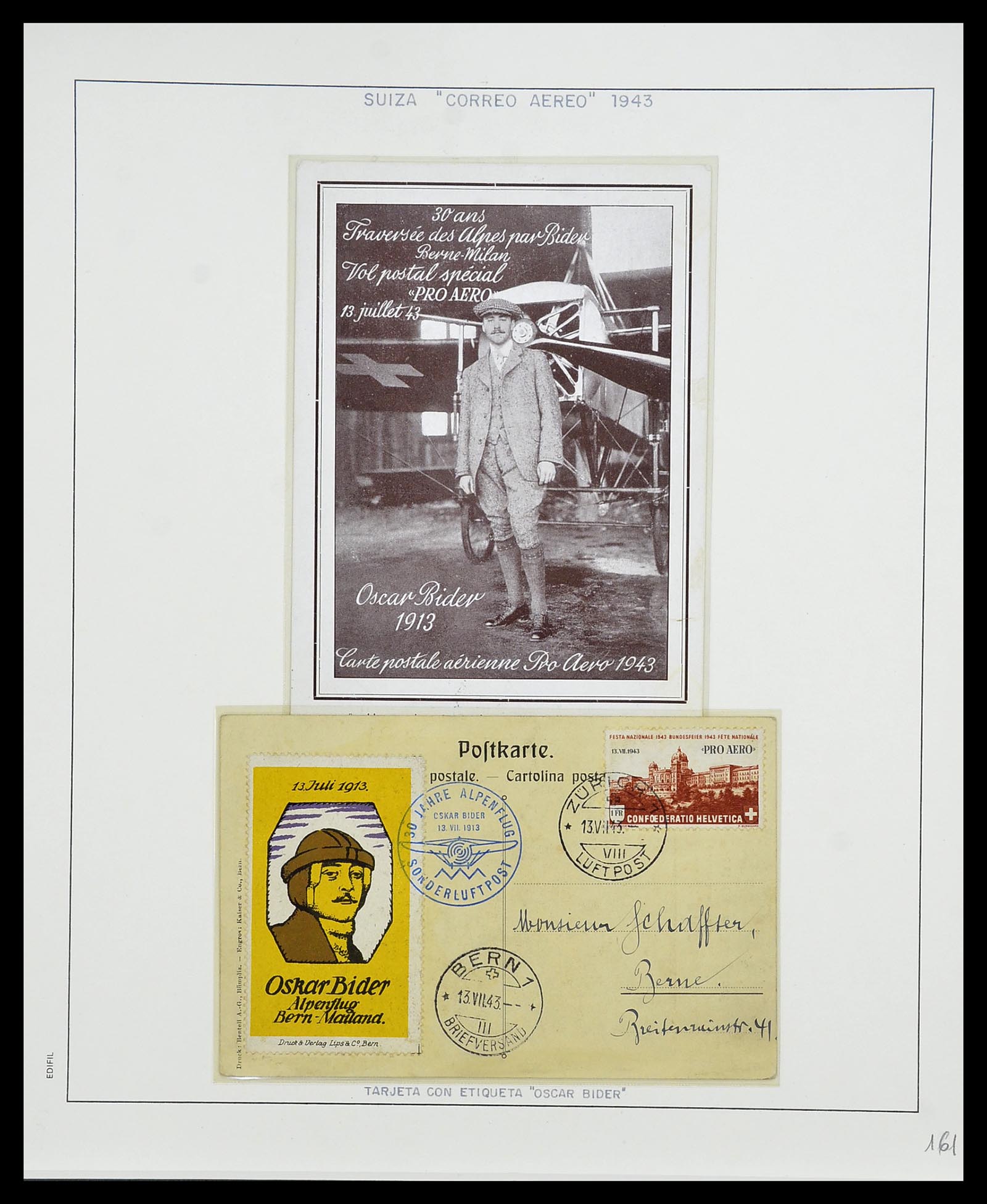 34137 037 - Postzegelverzameling 34137 Zwitserland luchtpostbrieven 1923-1963.