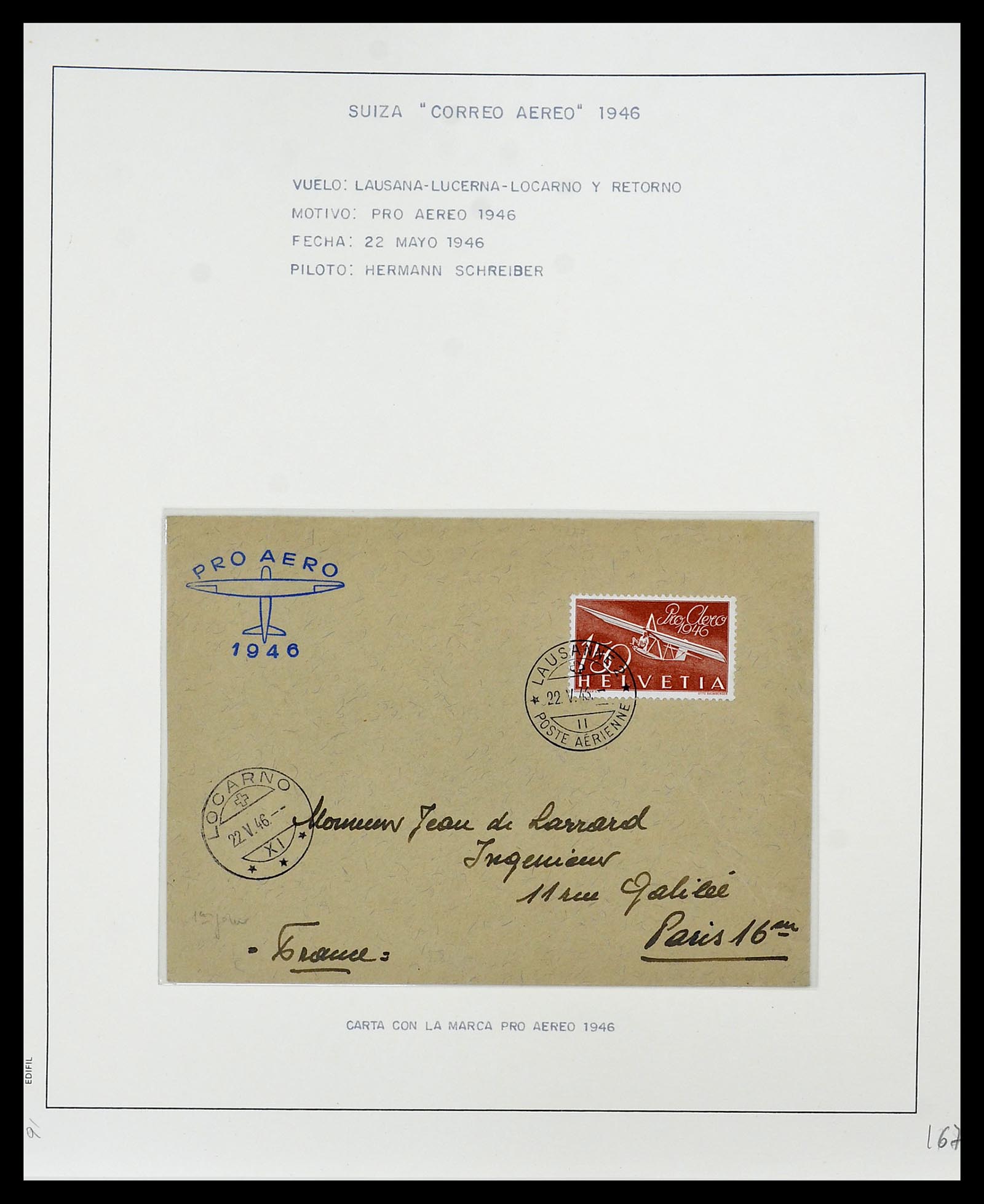 34137 042 - Postzegelverzameling 34137 Zwitserland luchtpostbrieven 1923-1963.