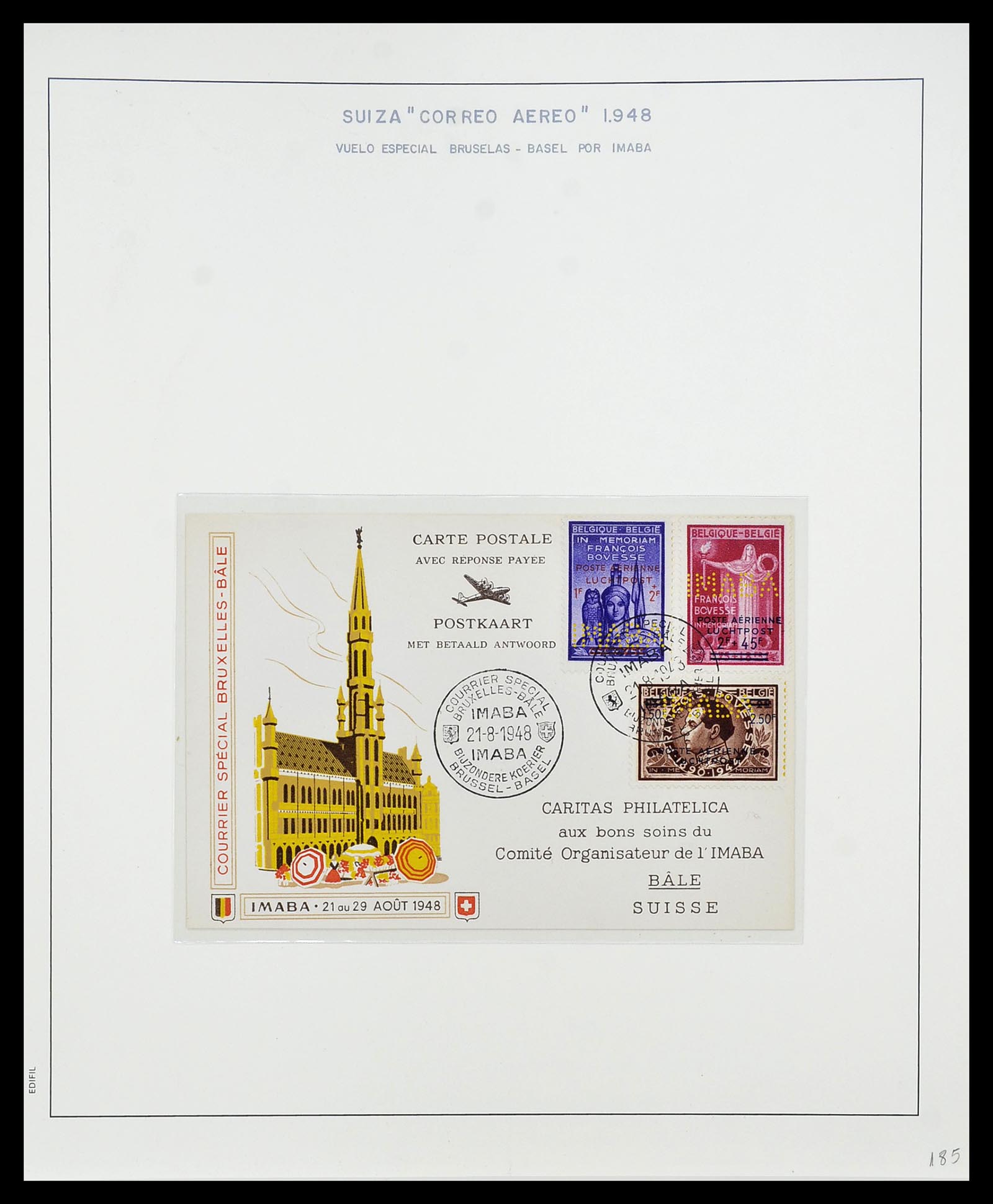 34137 053 - Postzegelverzameling 34137 Zwitserland luchtpostbrieven 1923-1963.