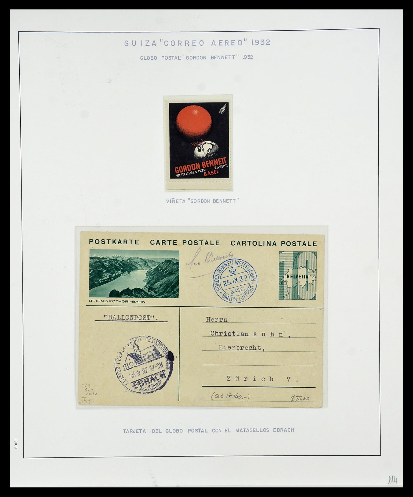 34137 062 - Stamp collection 34137 Switzerland airmail covers 1923-1963.