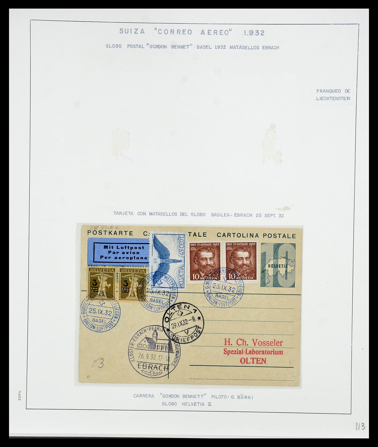 34137 063 - Stamp collection 34137 Switzerland airmail covers 1923-1963.